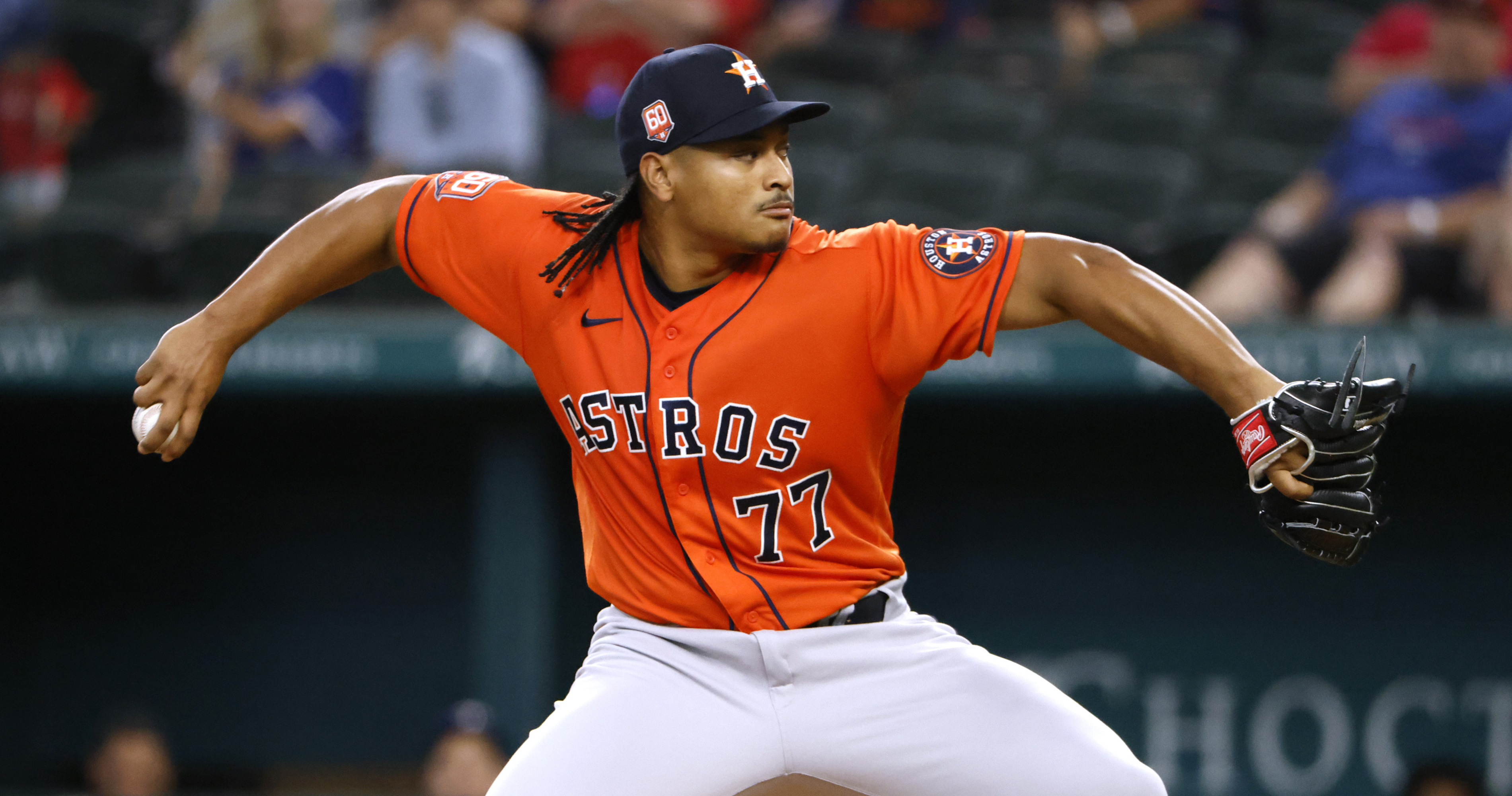 HOUSTON, TX - JULY 21: Houston Astros starting pitcher Luis Garcia