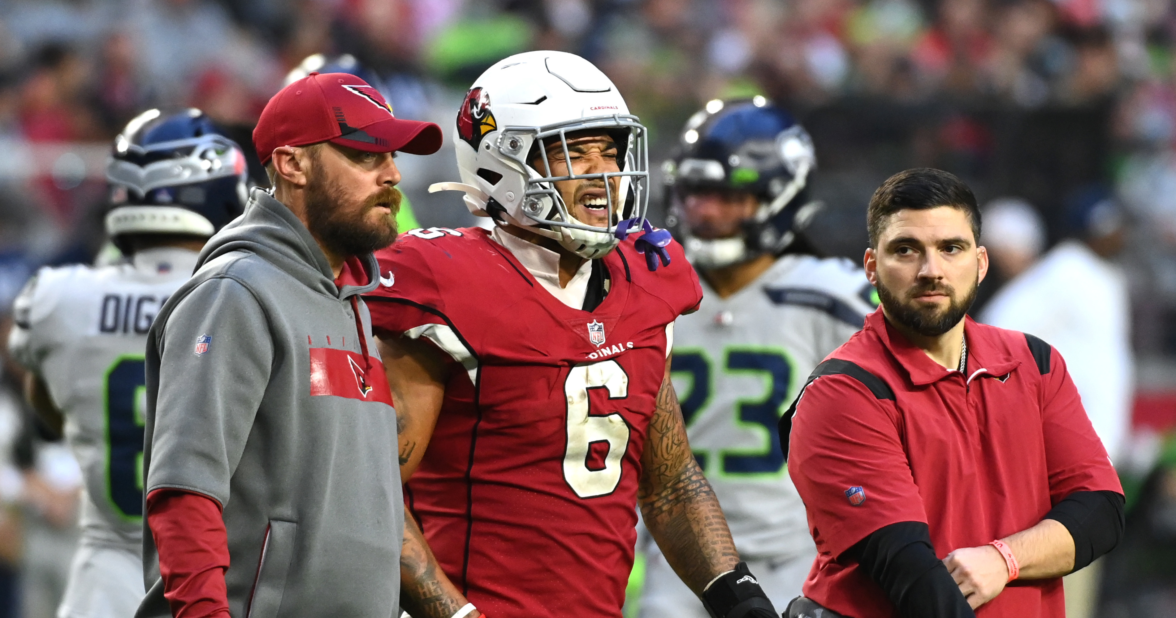 James Conner of the Arizona Cardinals runs with the ball during News  Photo - Getty Images