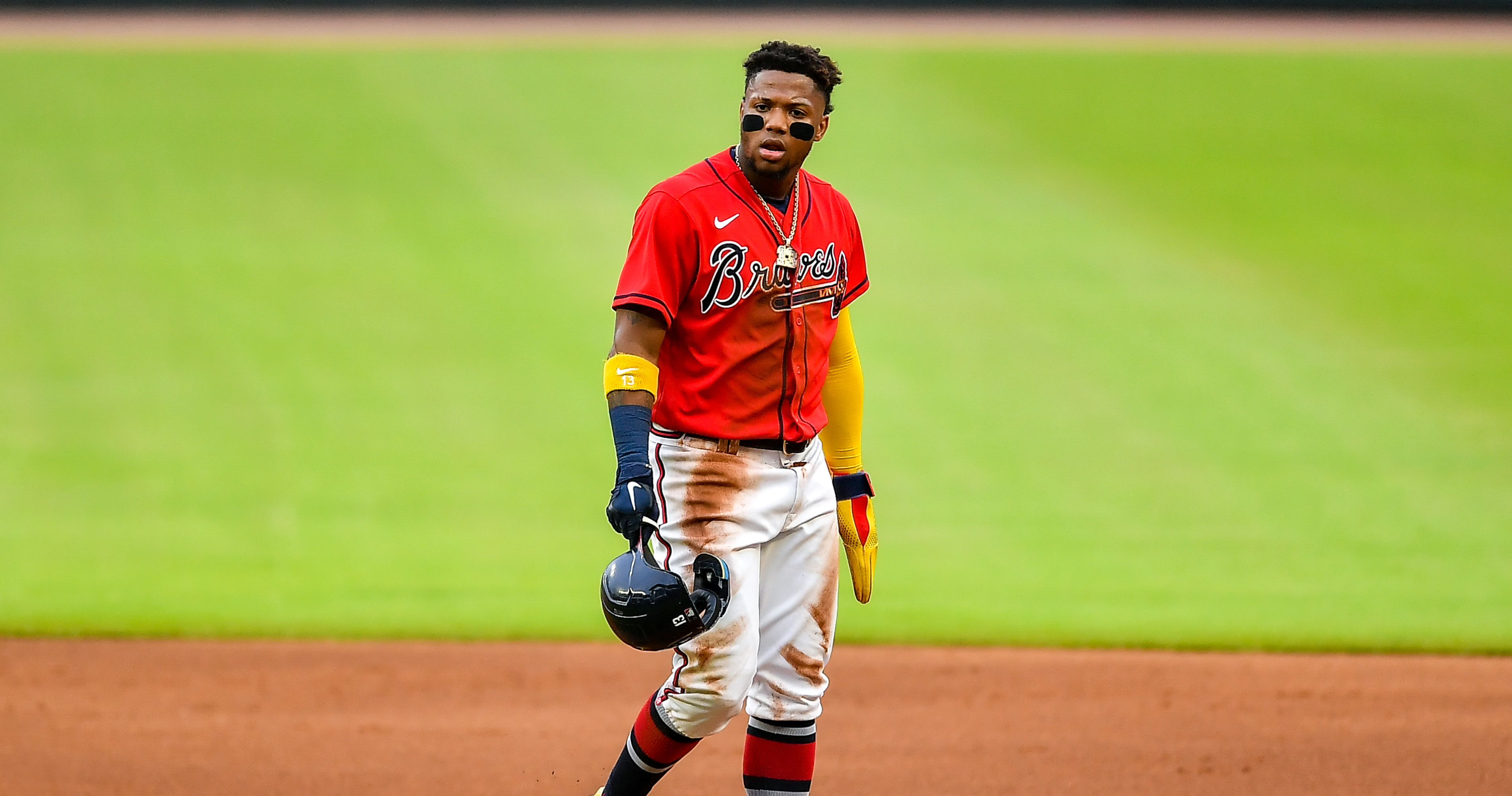 Ronald Acuña Jr. injury: B atlanta braves jersey 2xl raves