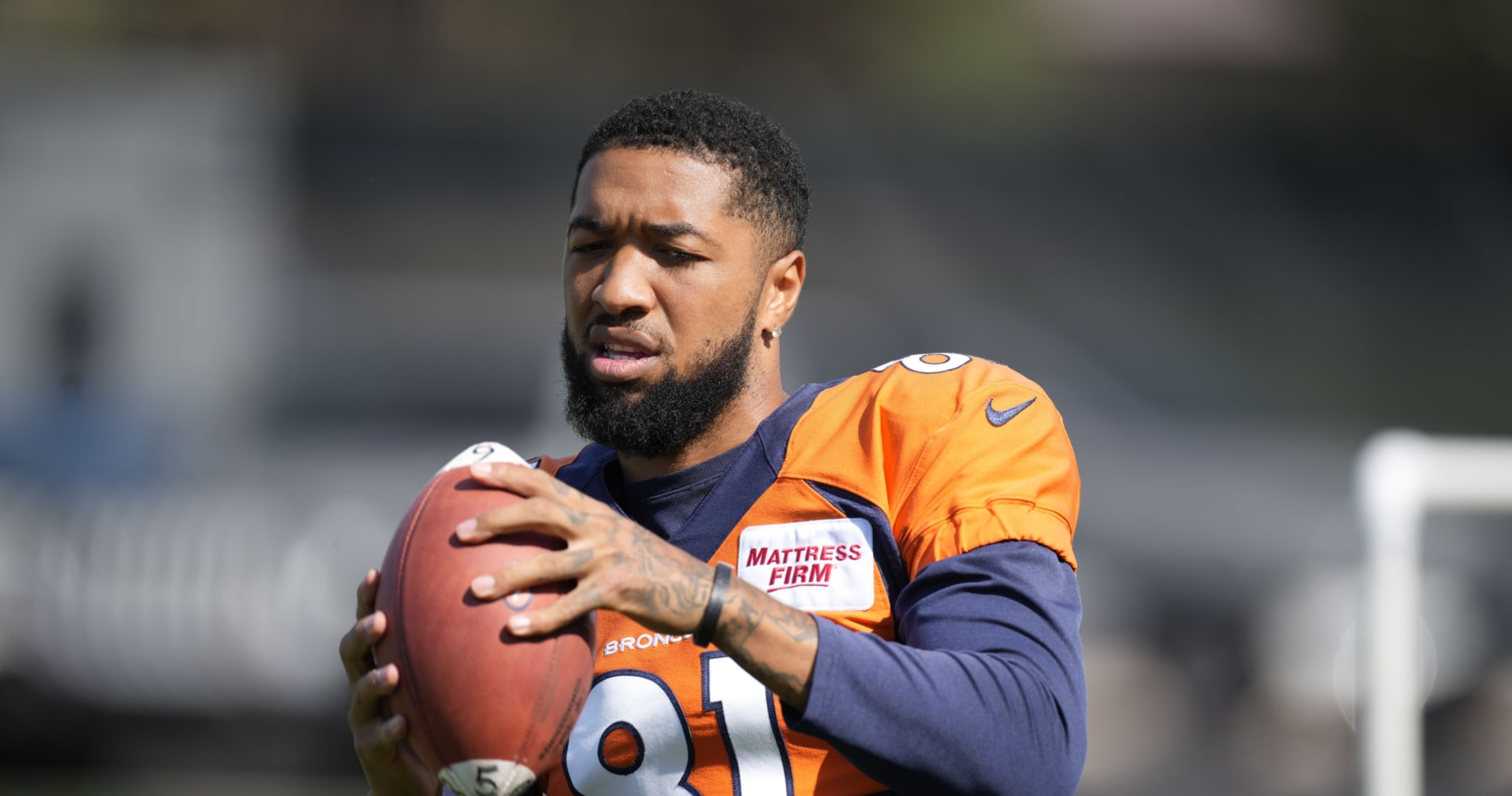 Broncos’ Tim Patrick Carted Off After Suffering Apparent Leg Injury at Training Camp