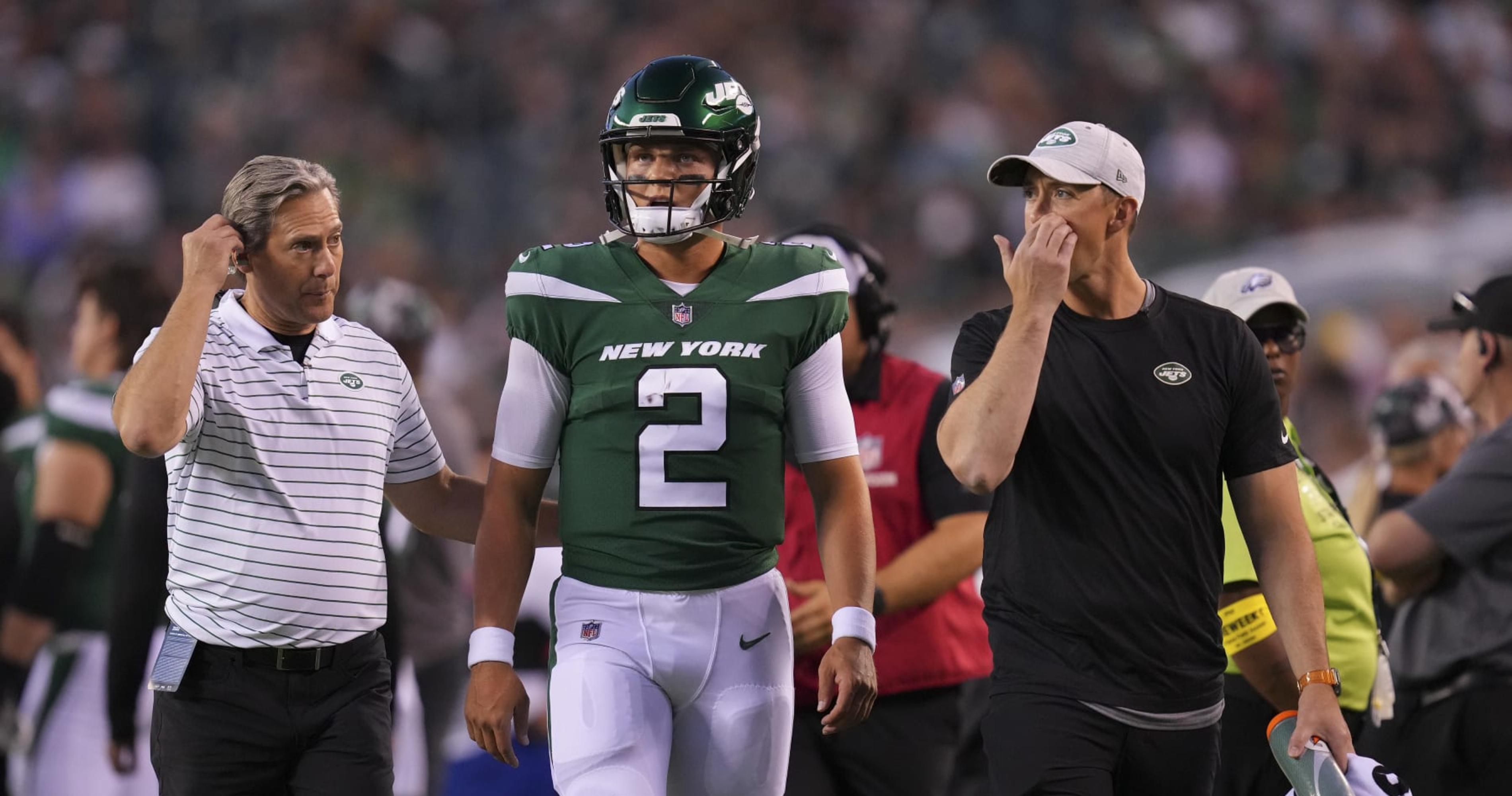 Jets-Eagles Game Recap  QB Zach Wilson Injures Knee in Preseason