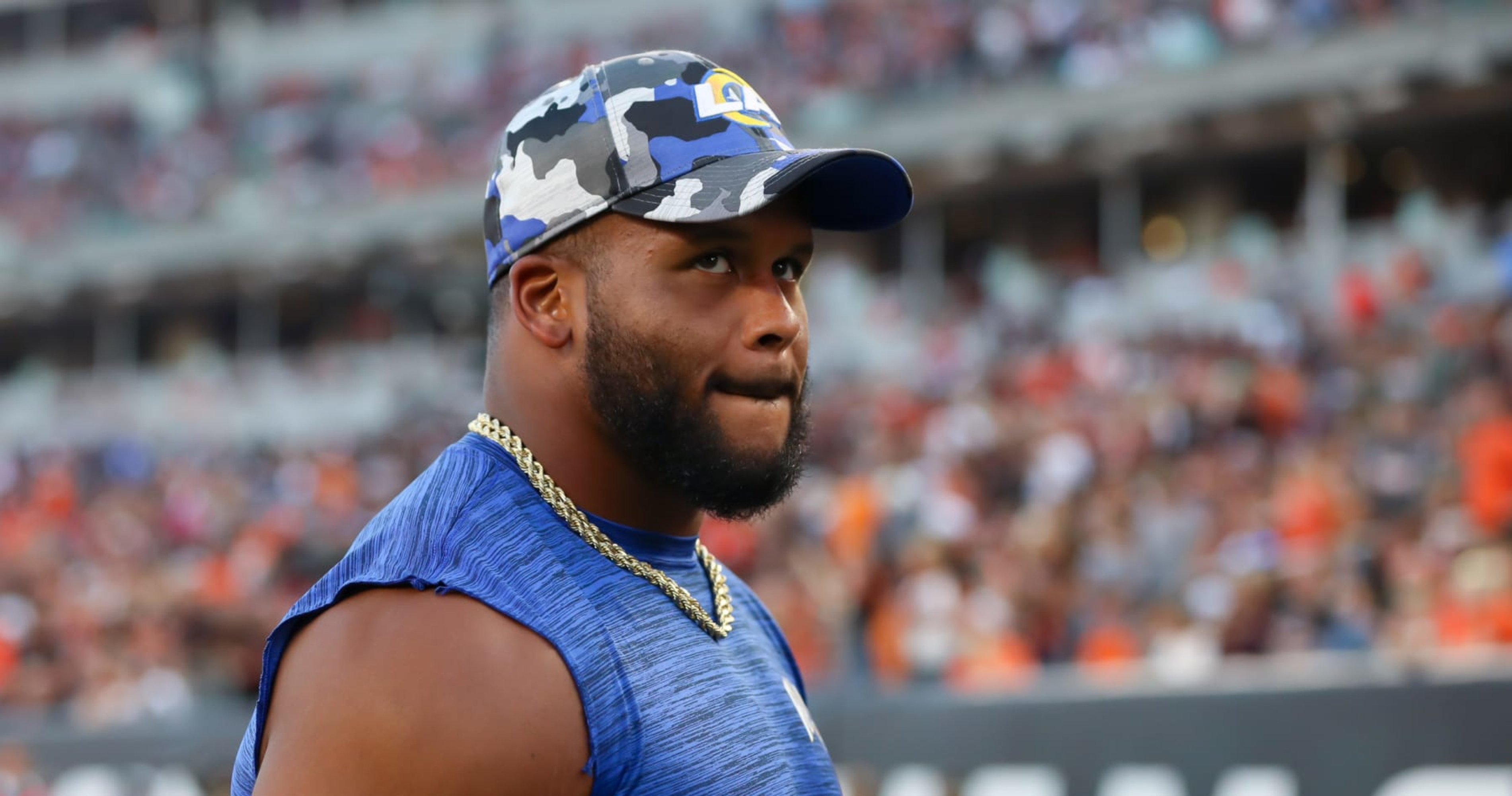 Rams' Aaron Donald Swings Helmet in Video of Fight With Bengals During  Joint Practice, News, Scores, Highlights, Stats, and Rumors