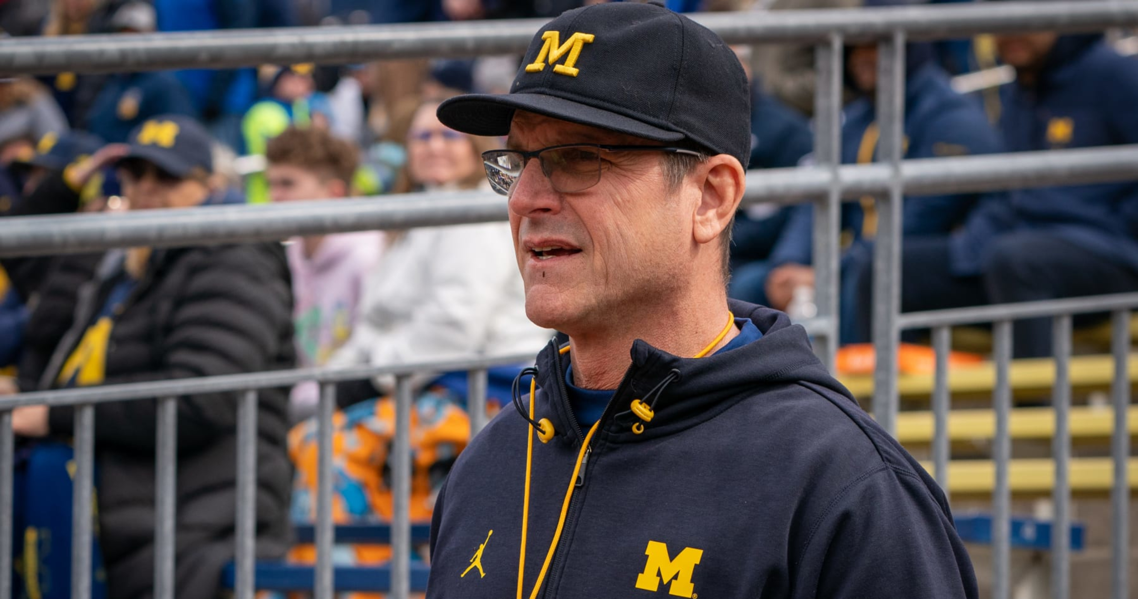 Michigan Wolverines' Jim Harbaugh interviewing with Minnesota Vikings