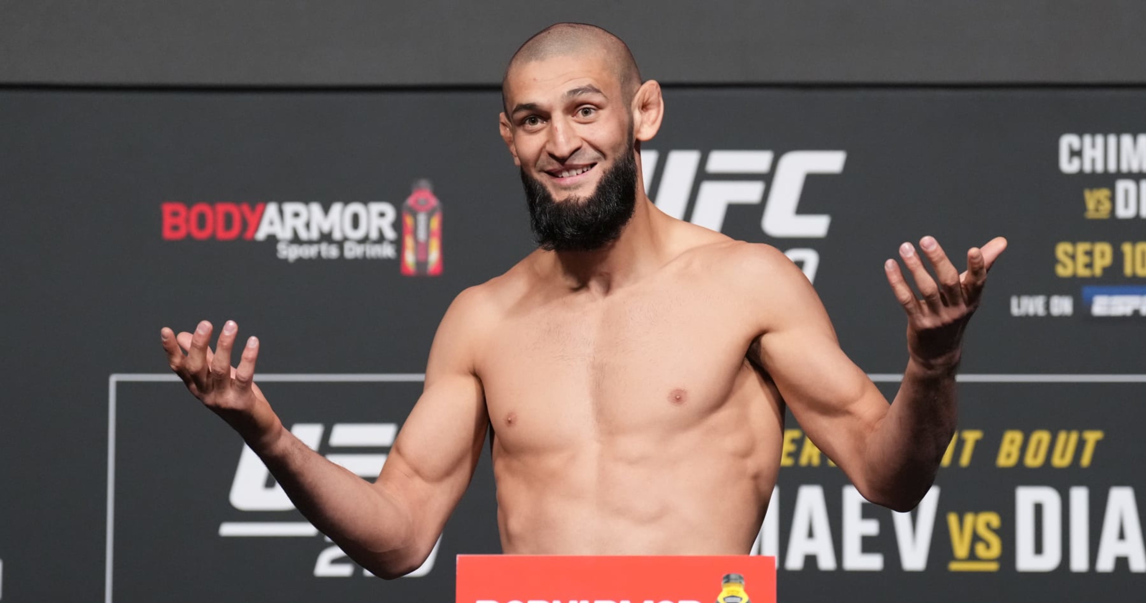 Khamzat Chimaev Misses Weight for UFC 279 Main Event Fight vs. Nate Diaz |  News, Scores, Highlights, Stats, and Rumors | Bleacher Report
