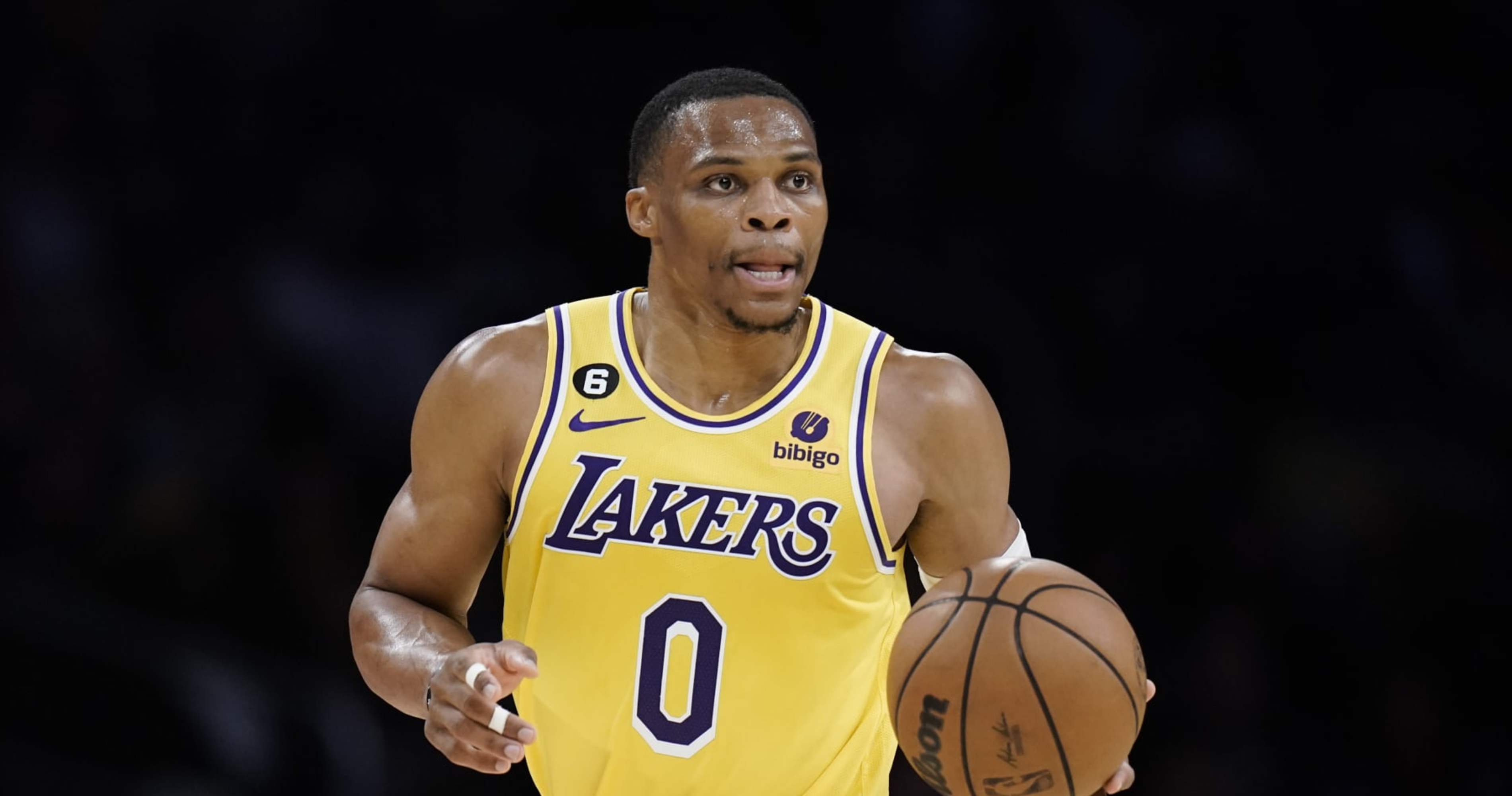 Lakers' Russell Westbrook Suffers Hamstring Injury vs. Kings After Coming off Bench thumbnail