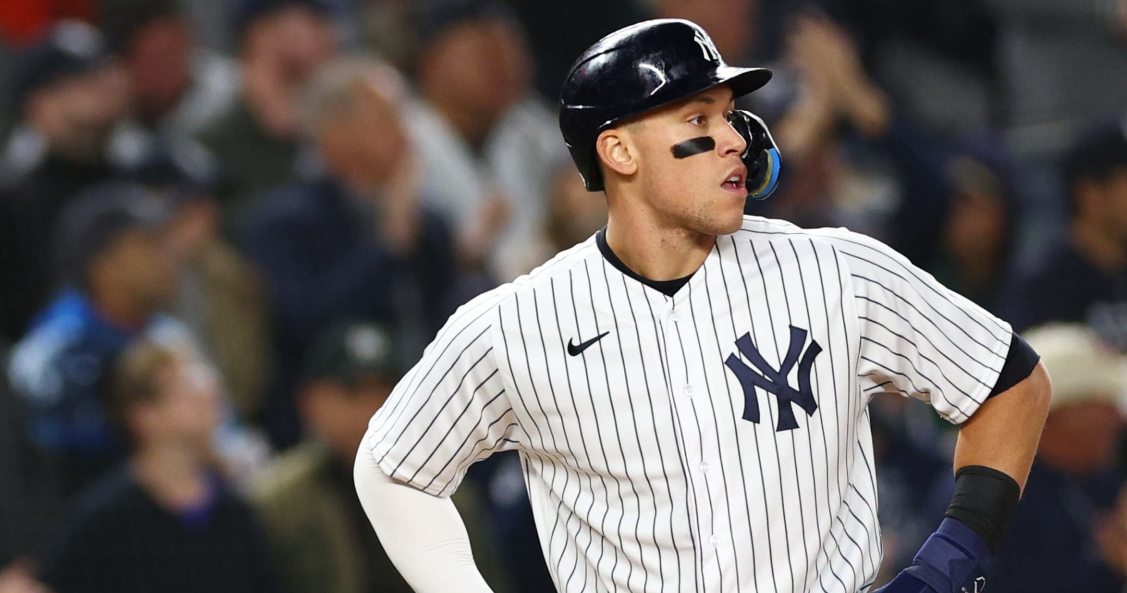 The cleats of Aaron Judge of the New York Yankees are seen against News  Photo - Getty Images