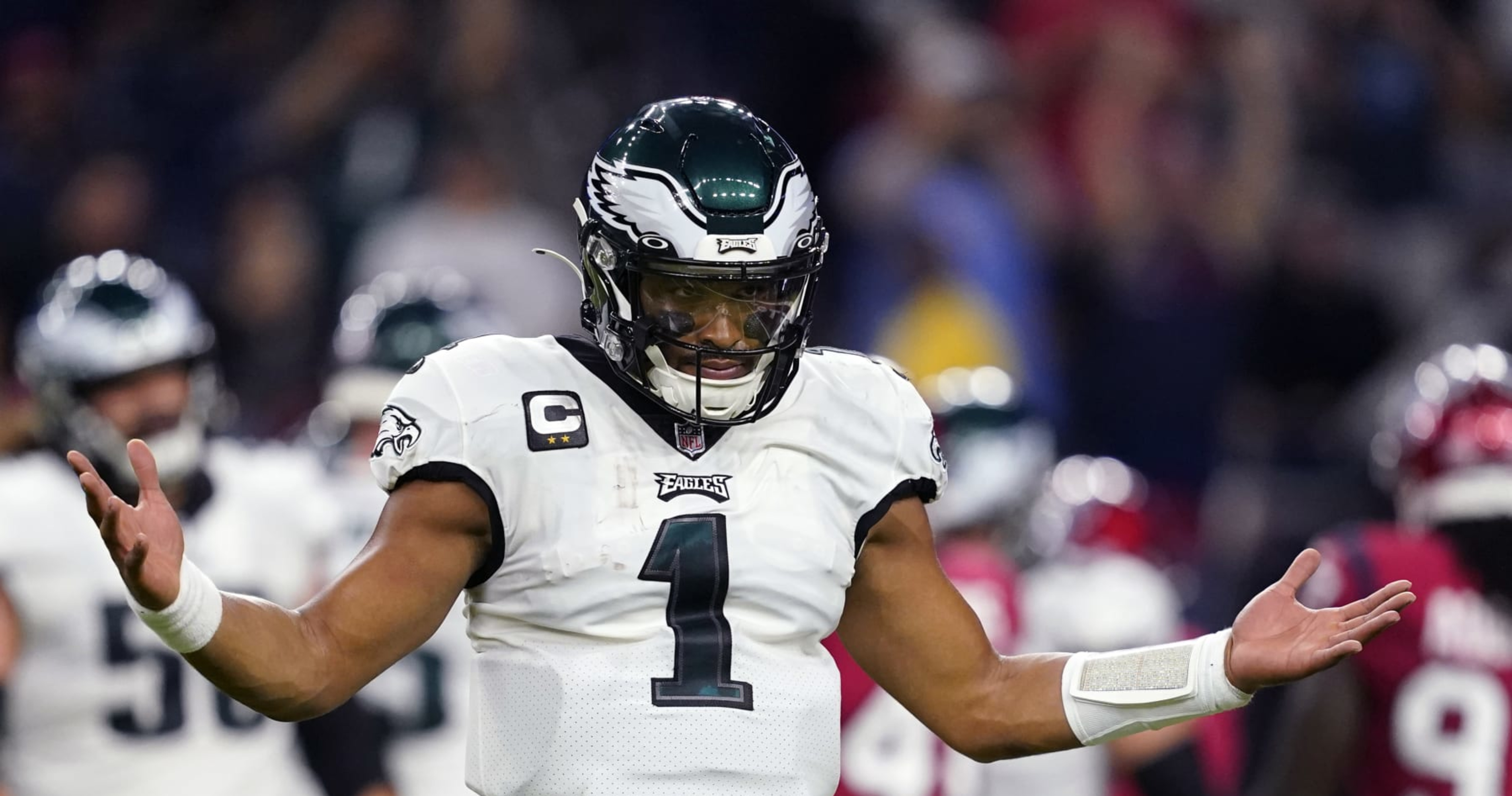 Hurts, Eagles beat Texans 29-17 for their first 8-0 start