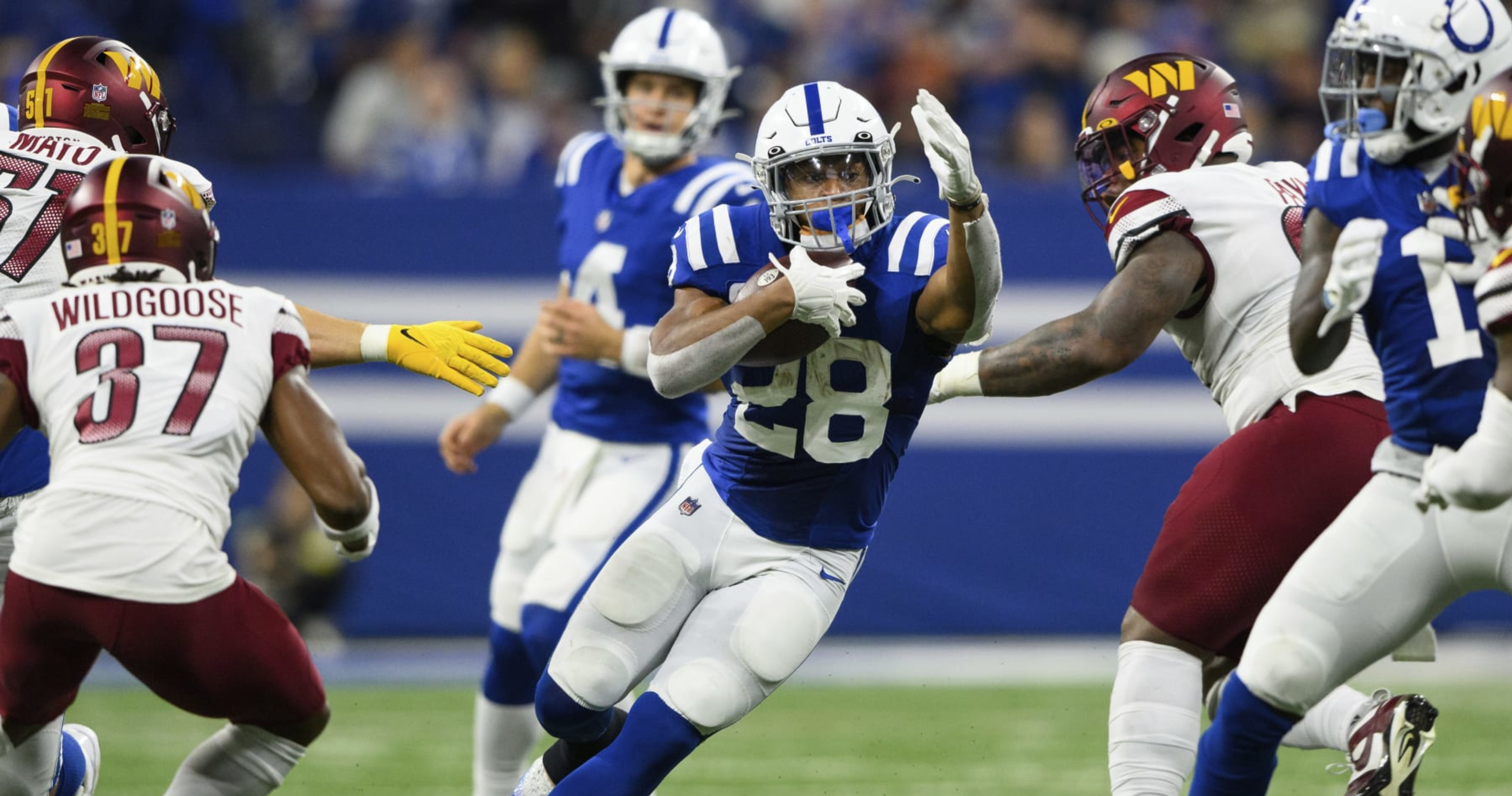 Indianapolis Colts RB Jonathan Taylor Injures Ankle vs. Washington