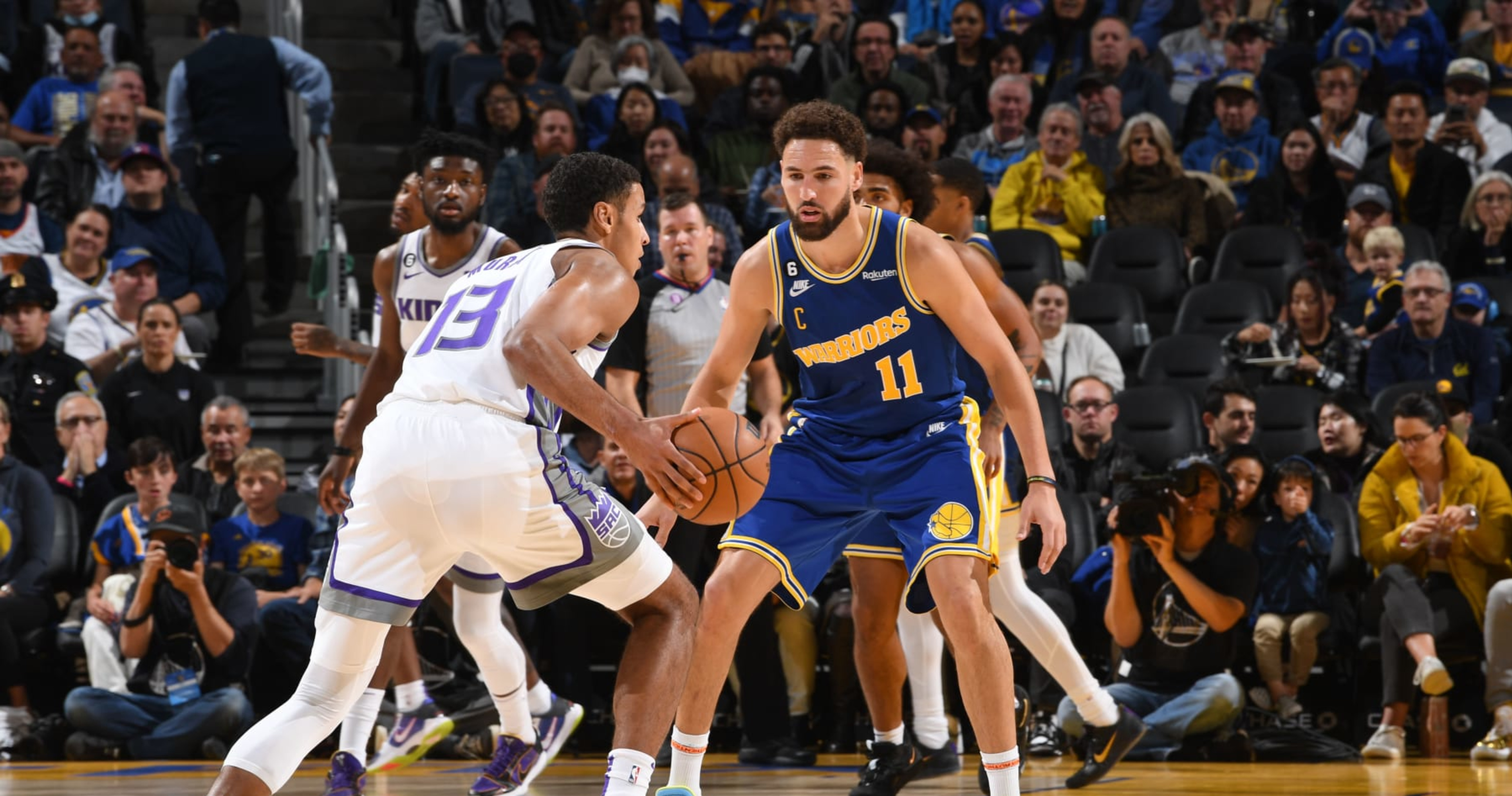 Klay Thompson Fouled Kevin Huerter at End of Kings-Warriors, NBA L2M Report Says