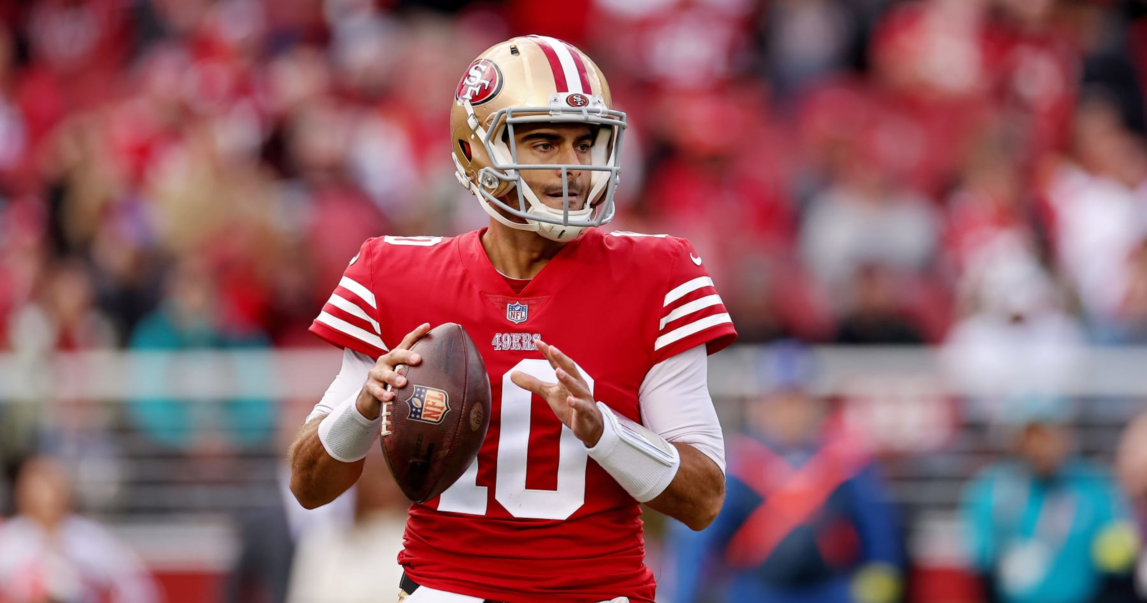 49ers' Jimmy Garoppolo Out for Season After Suffering Broken Foot Injury vs. Dol..
