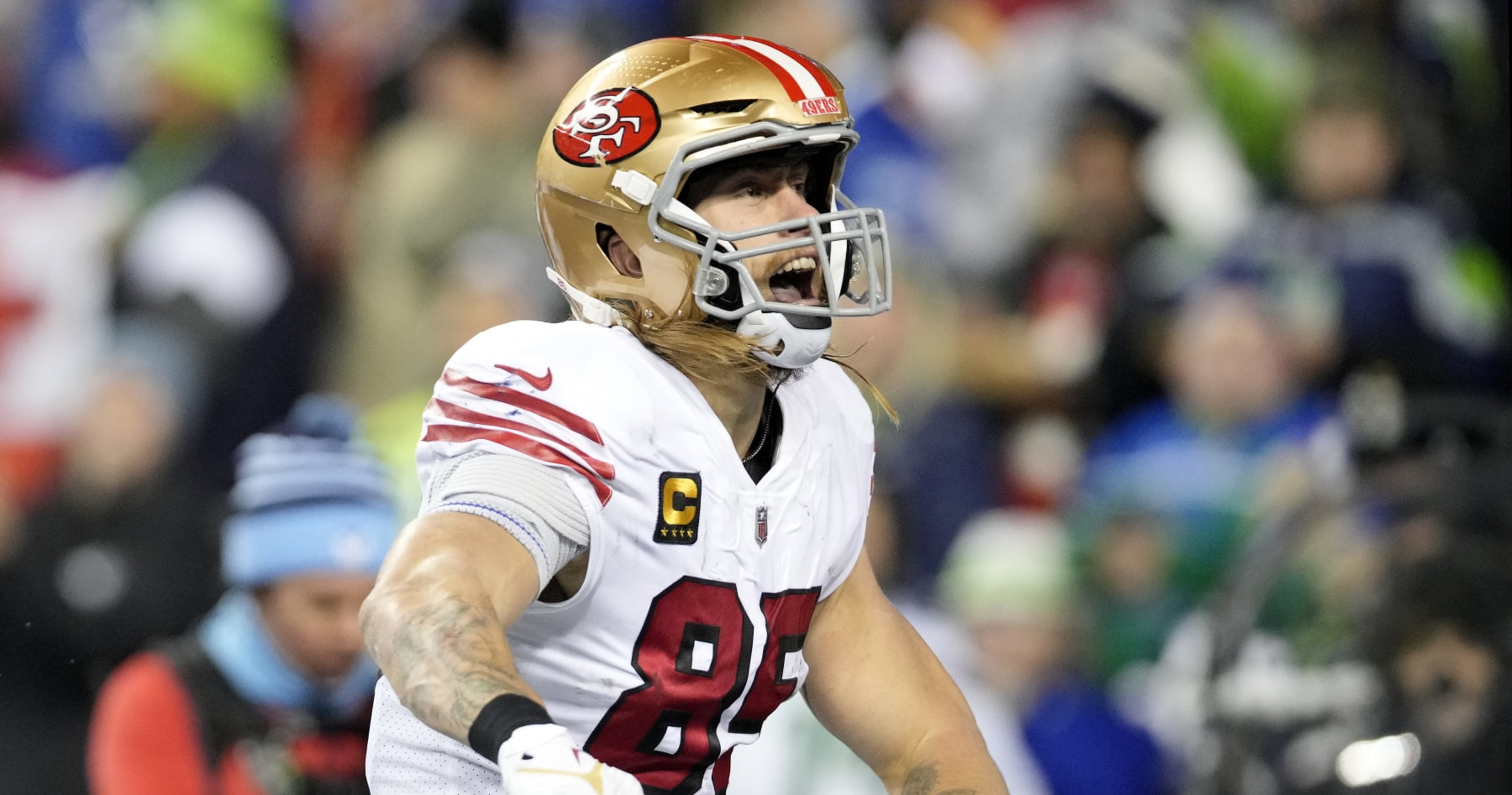 George Kittle makes epic WWE WrestleMania 39 cameo, takes down The Miz –  NBC Sports Bay Area & California