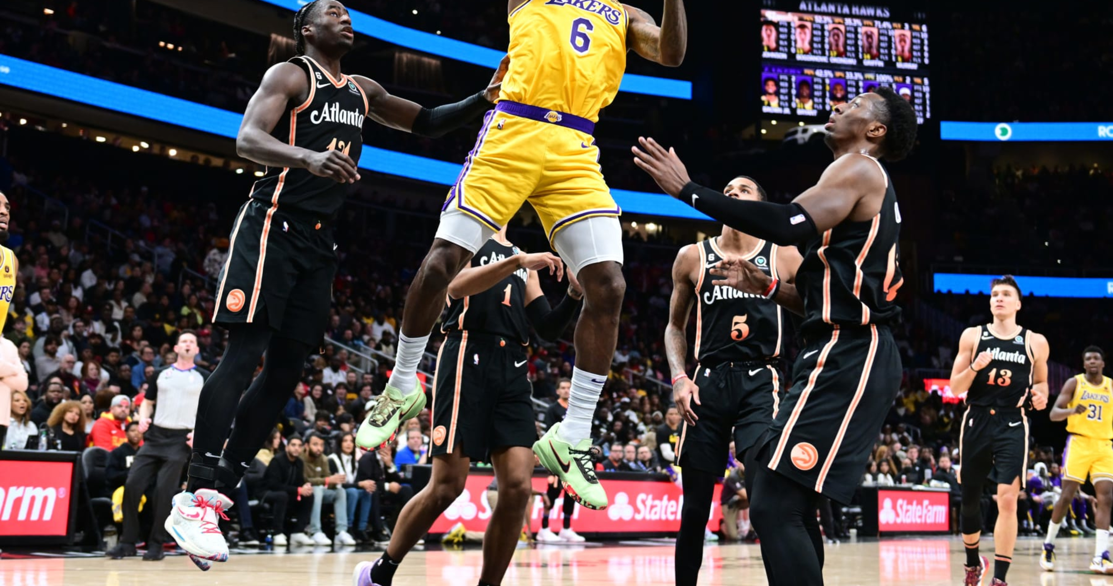 James has season-high 47 on 38th birthday, Lakers beat Hawks