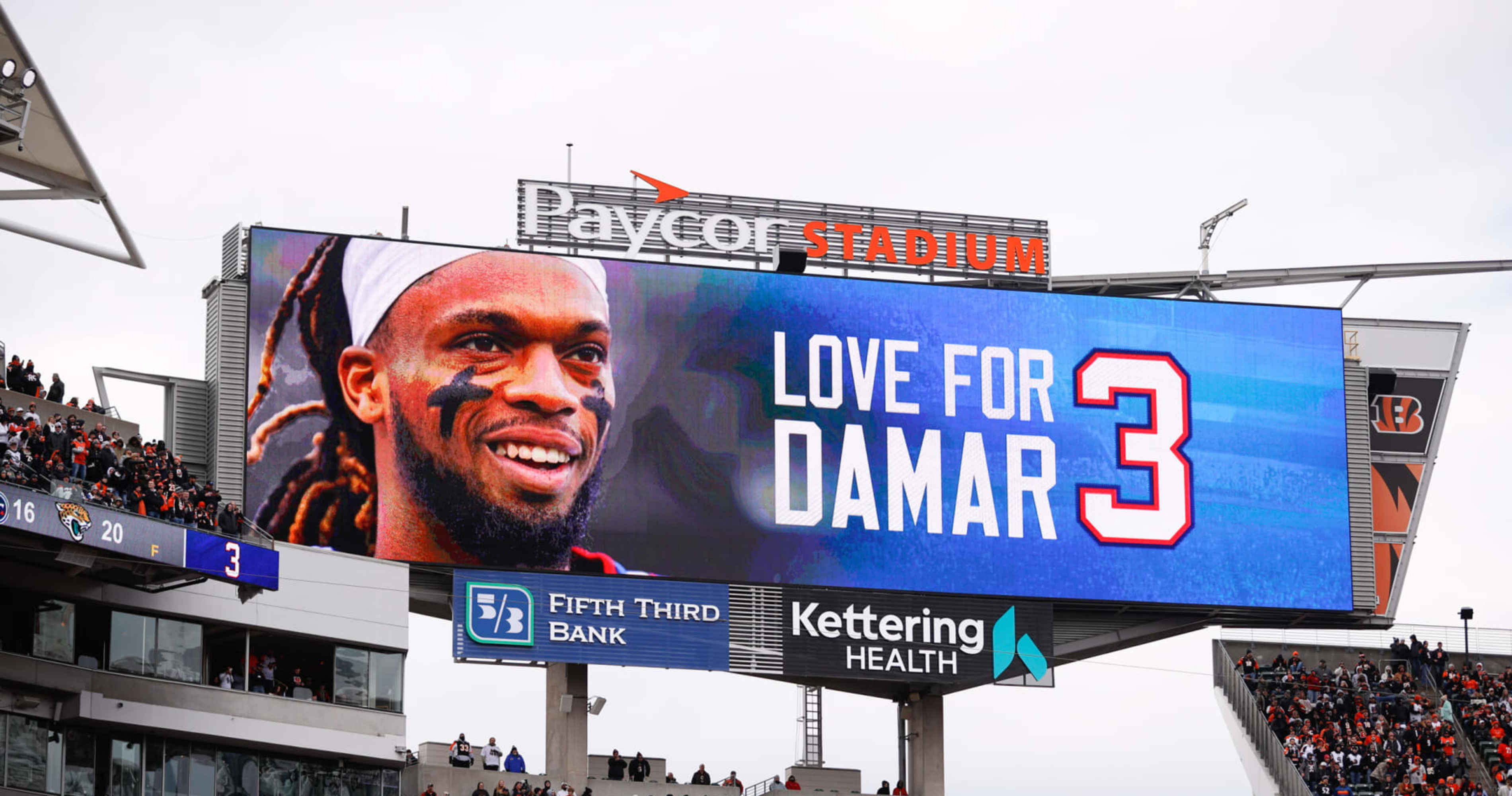 Bills honor Damar Hamlin, medical staff during win over Patriots, to pay  safety's salary in full