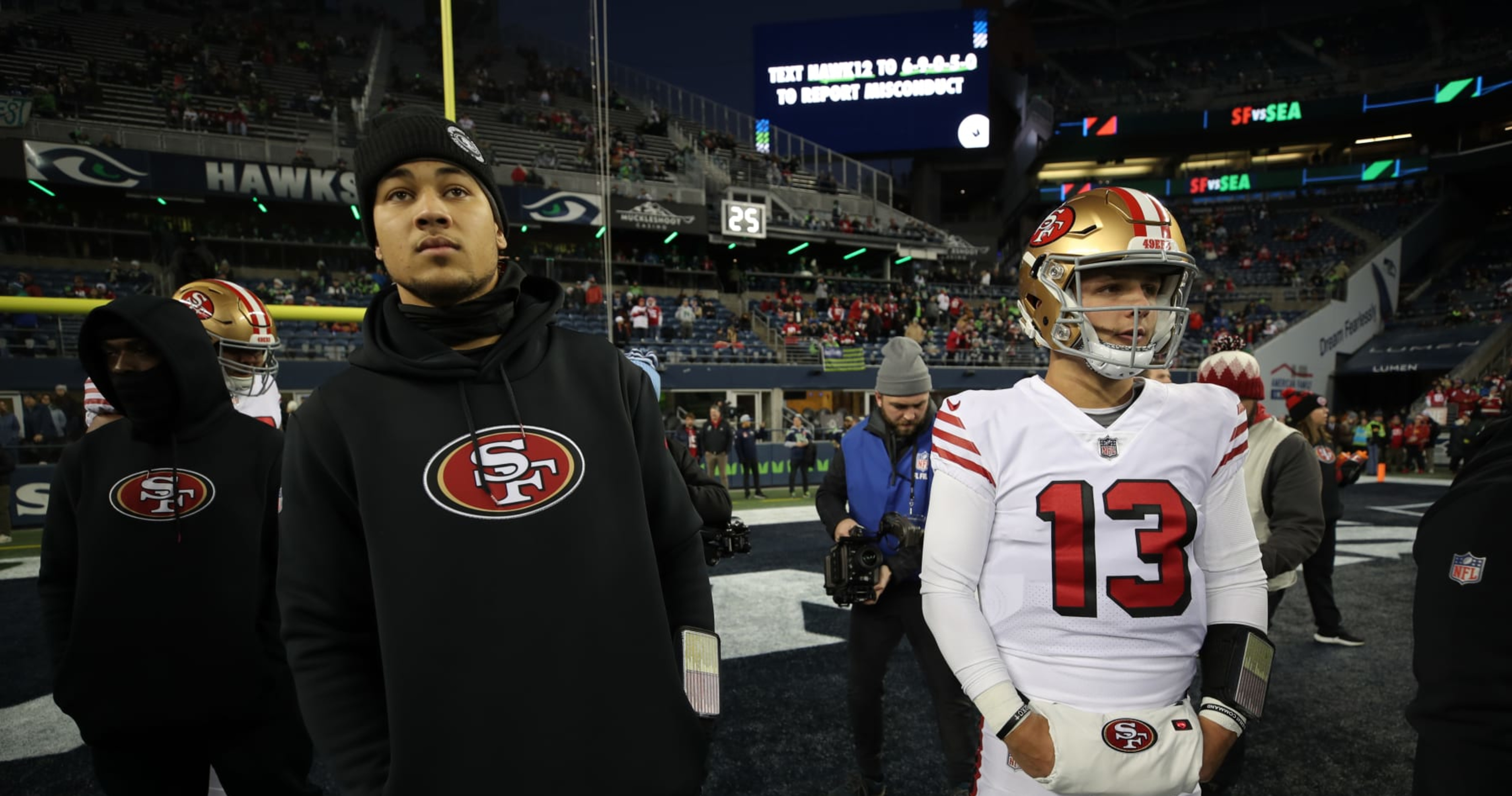 49ers' Jimmy Garoppolo encourages Trey Lance, preps for Broncos