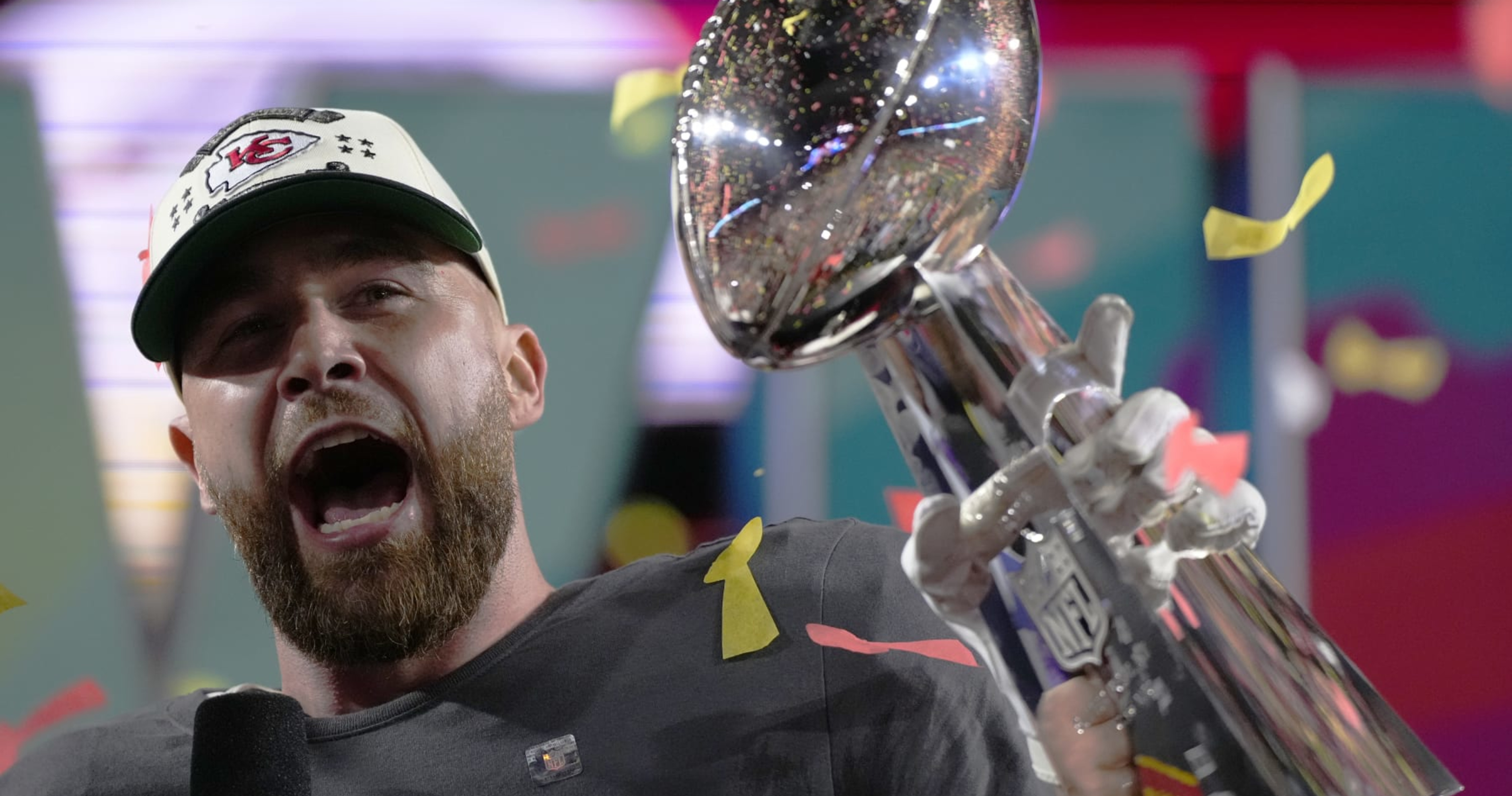 Travis Kelce at Super Bowl Parade: 'Haters' Said Chiefs Would Never ...