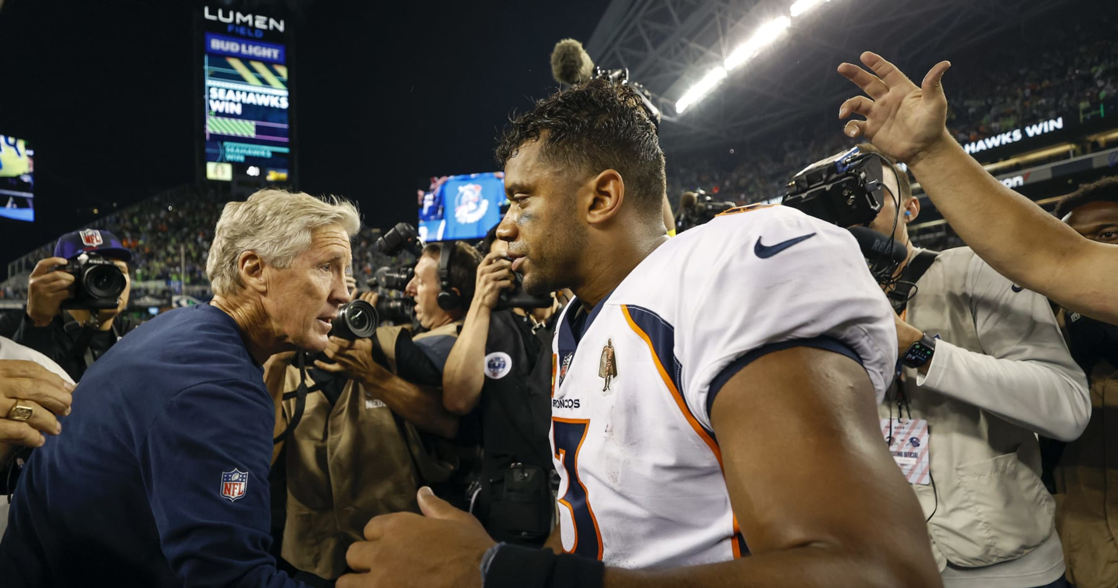Seattle Seahawks coach Pete Carroll comfortable with Russell Wilson playing  baseball in offseason
