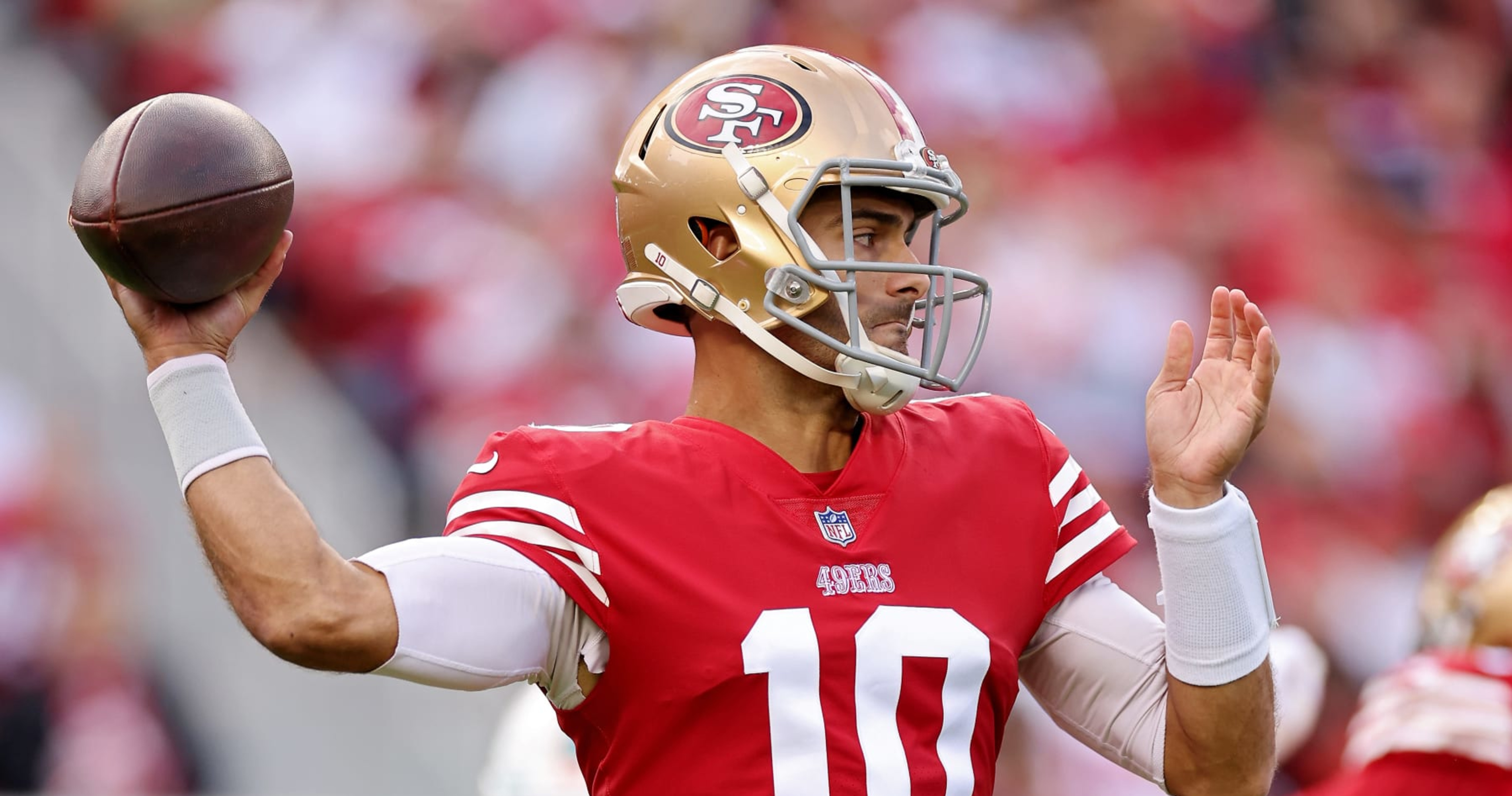 Jimmy Garoppolo pressure stats improved vs. Panthers