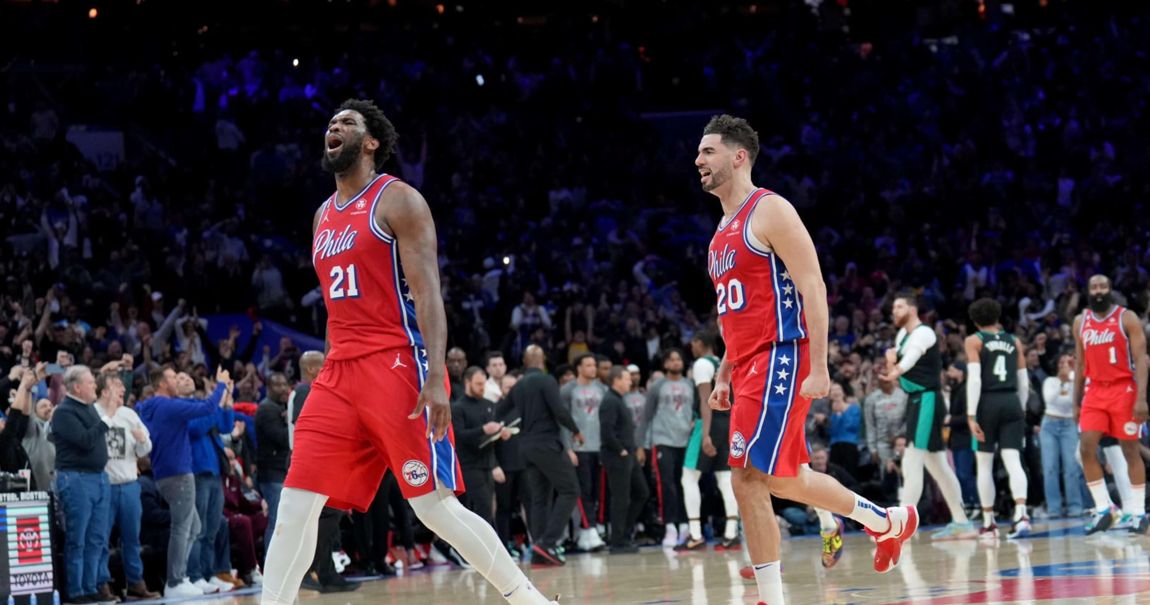 Joel Embiid, 76ers Celebrated By Fans For Clinching Playoff Berth After ...