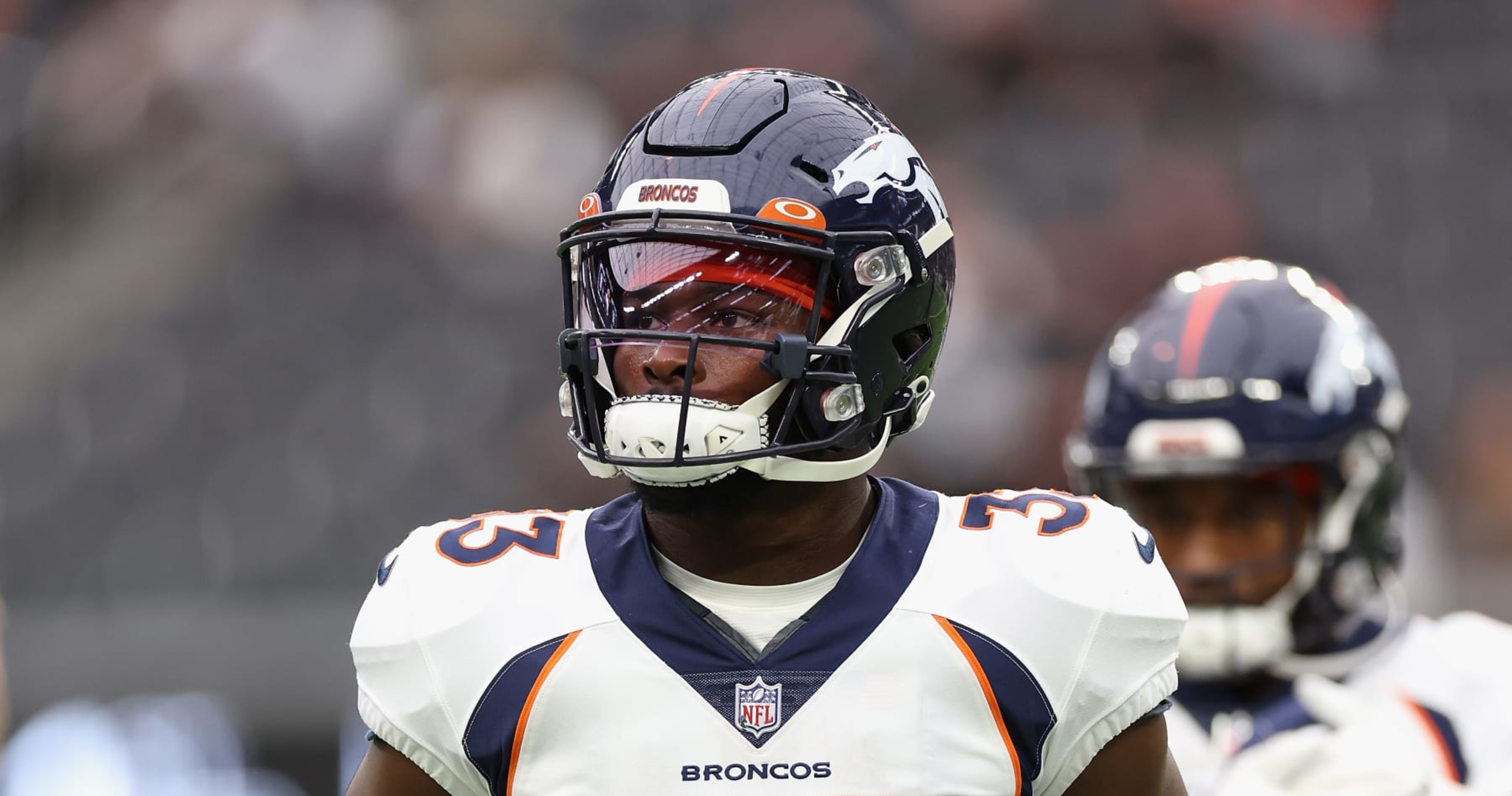 Javonte Williams of the Denver Broncos fights for yardage during the  News Photo - Getty Images