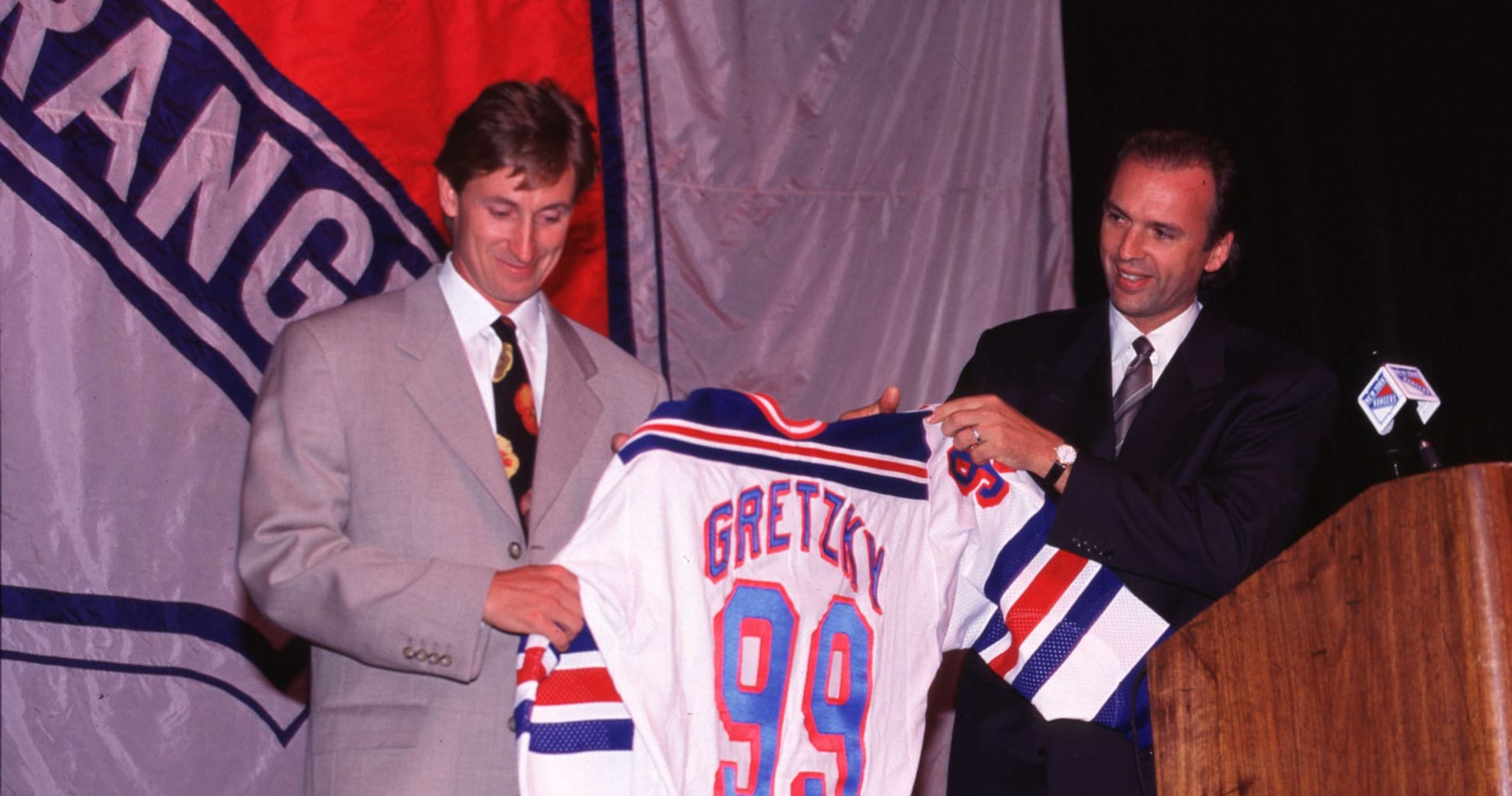 Wayne Gretzky's New York Rangers jersey from his final ever NHL