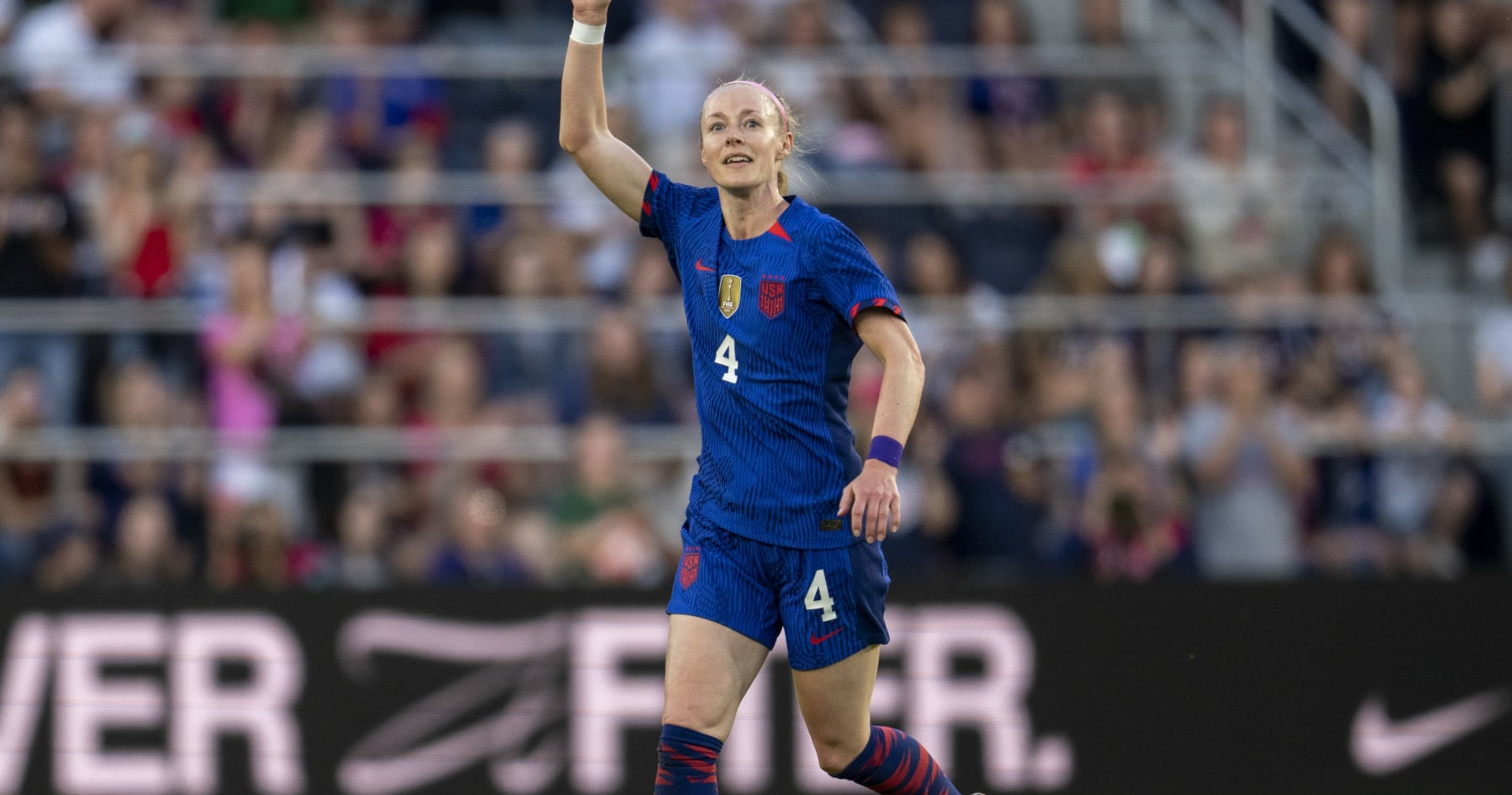 Captain Becky Sauerbrunn is BACK on the USWNT roster 🙌 Sauerbrunn missed  the 2023 World Cup with a foot injury.