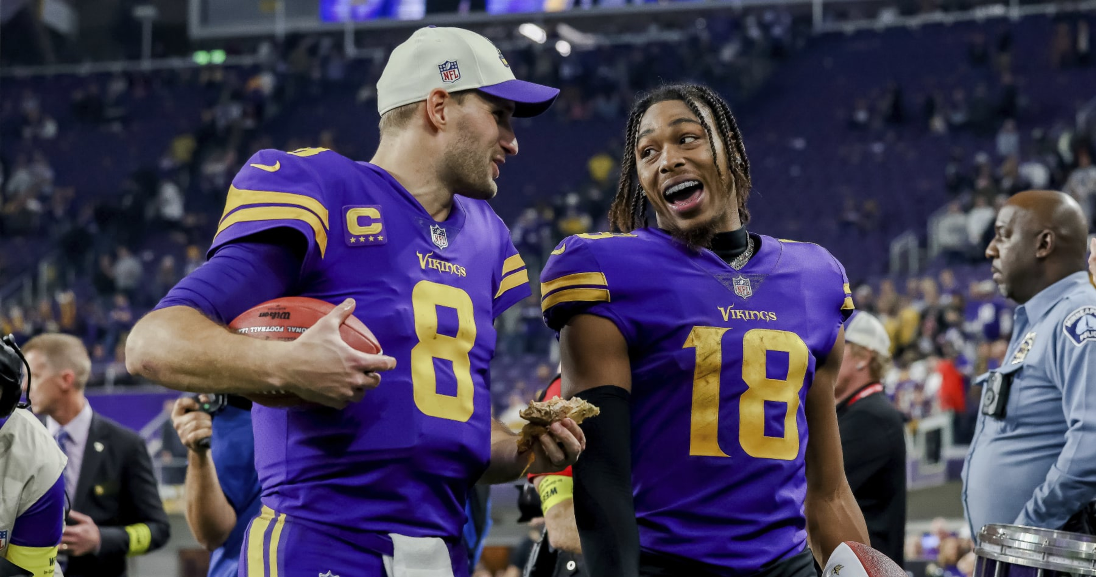 Kirk Cousins Responds to Vikings' Justin Jefferson Leaving Him off Top