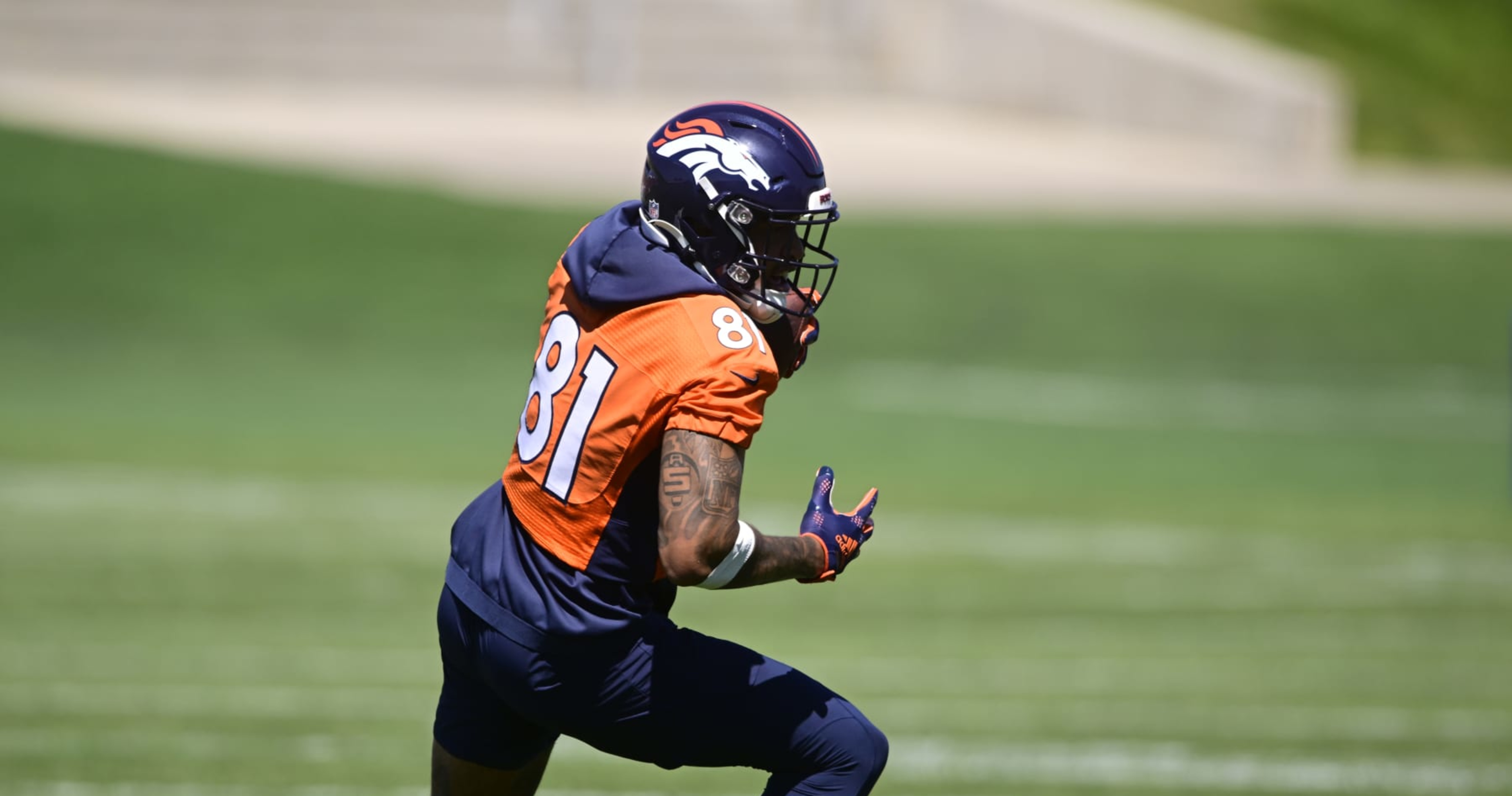 Reports: Broncos WR Tim Patrick Carted Off With Leg Injury