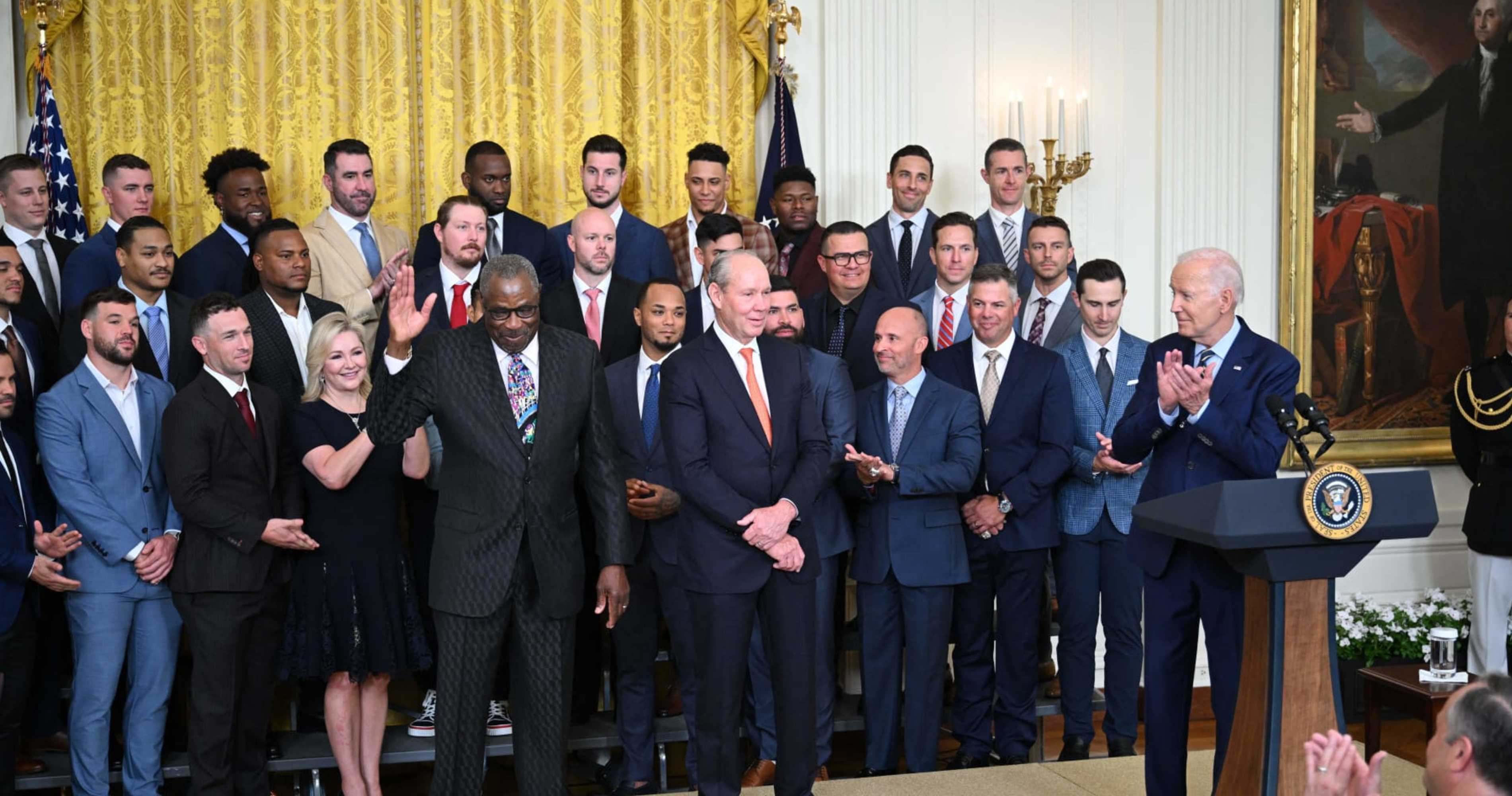 Astros Visit President Joe Biden, White House to Celebrate 2022 World