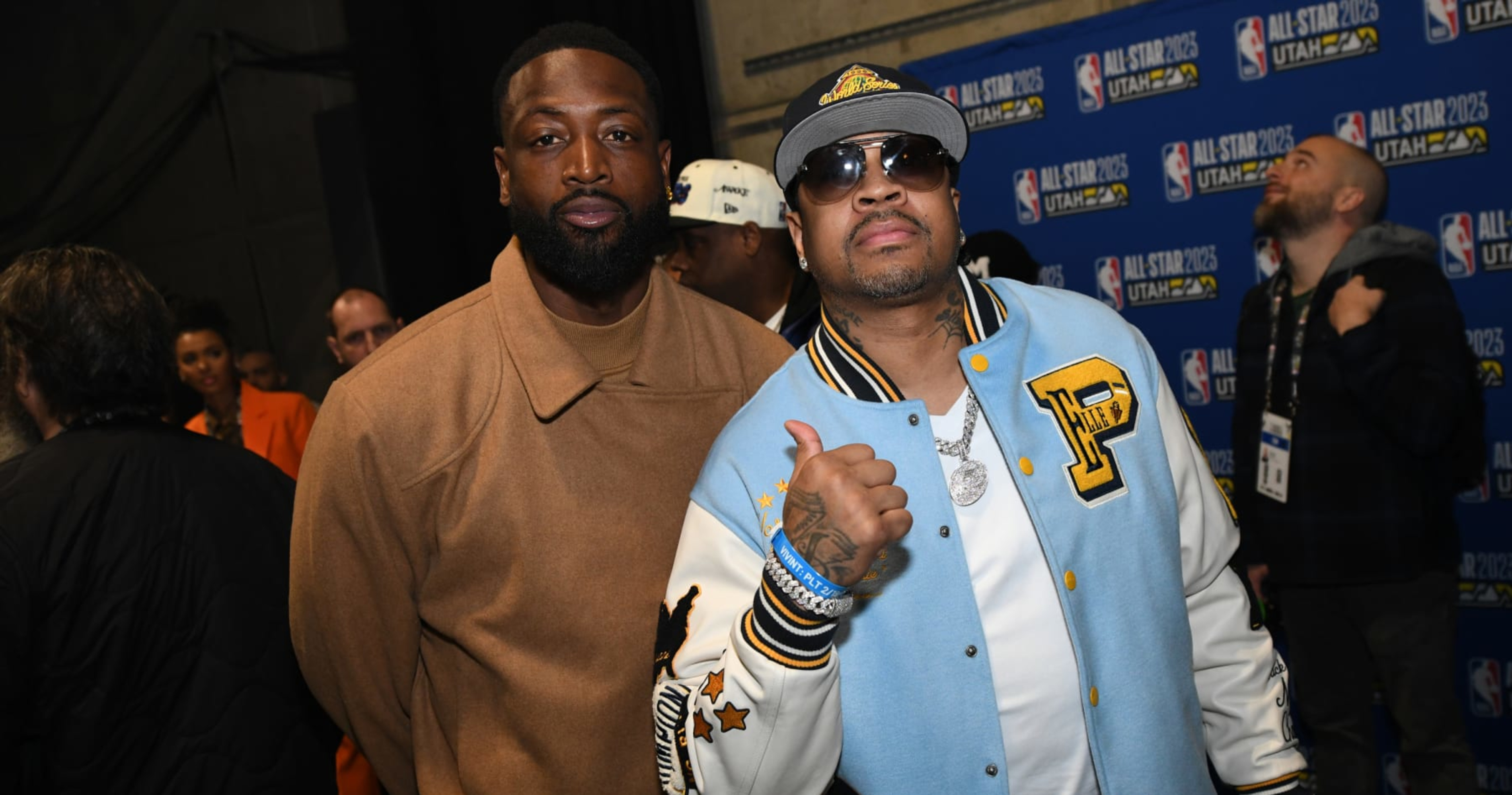 76ers Legend Allen Iverson Honors Dwyane Wade With Suit At Heat Star's ...