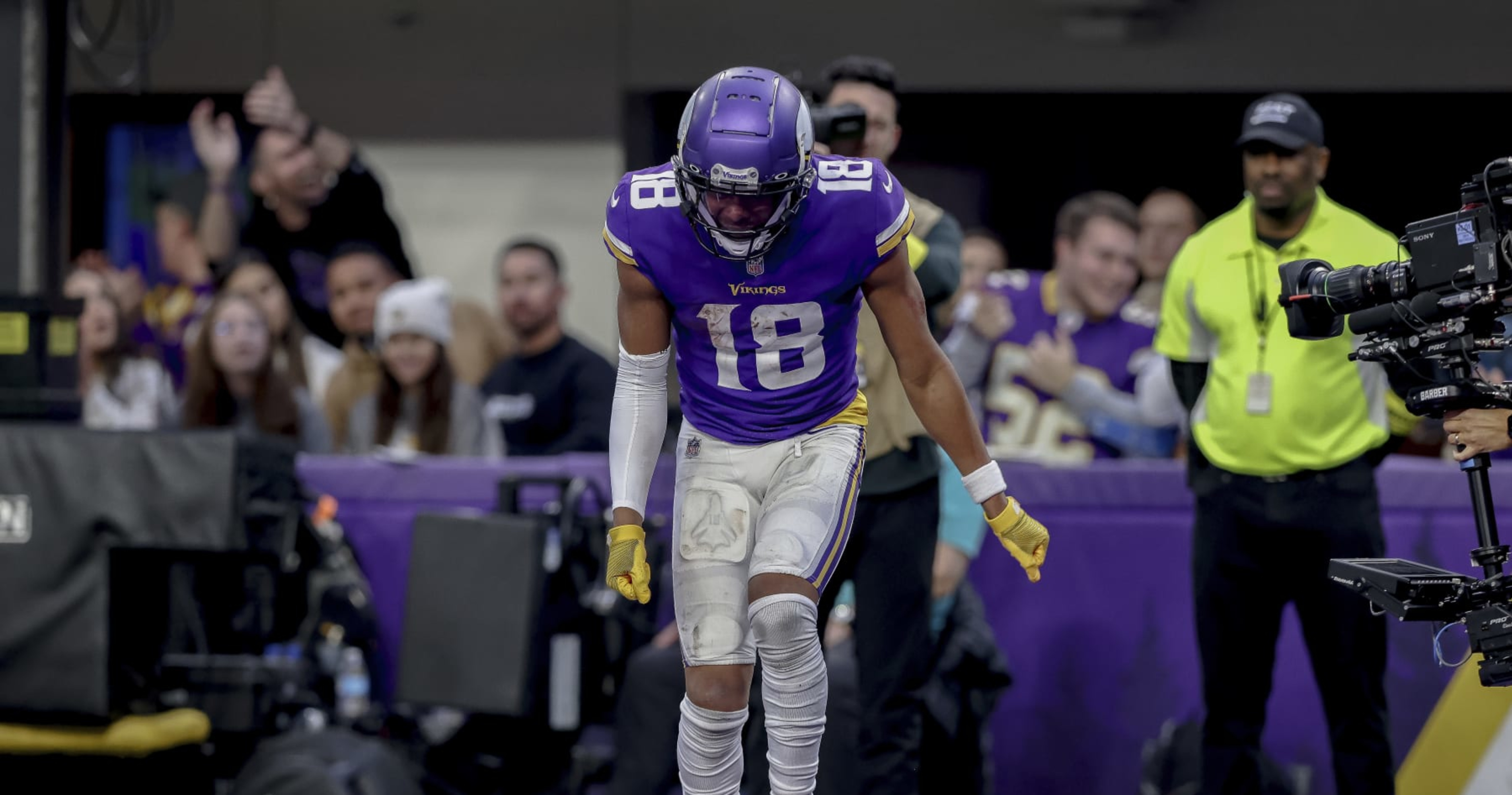 Vikings receiver Justin Jefferson doesn't expect to be so wide