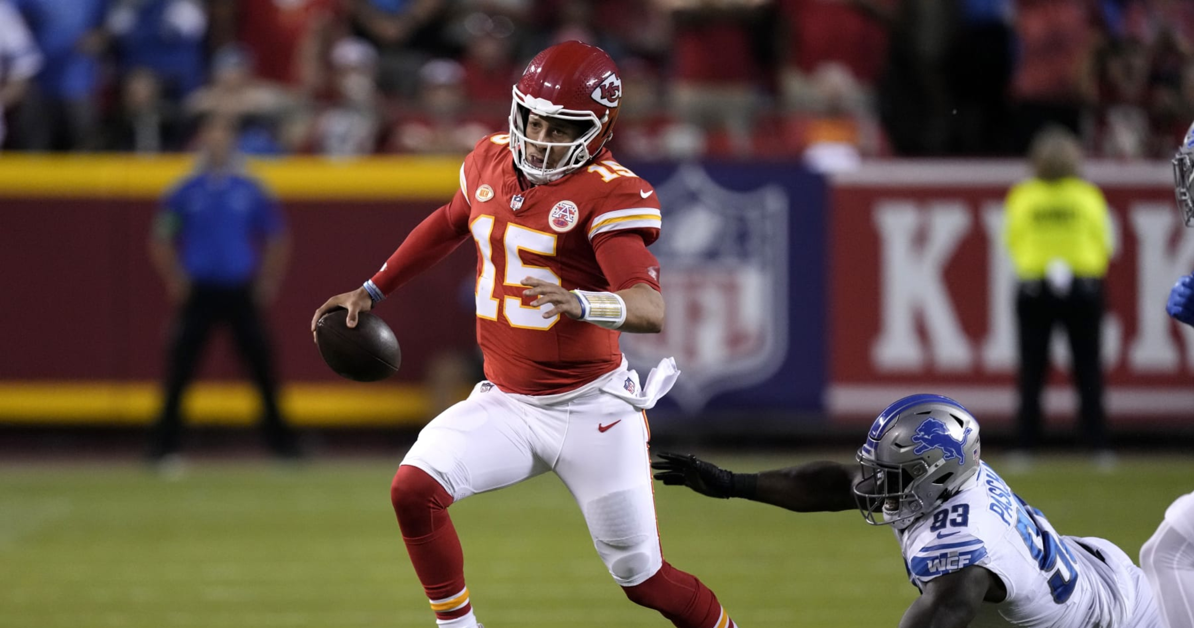 WATCH: Lions rookie Brian Branch scores pick-6 on Patrick Mahomes in NFL  debut
