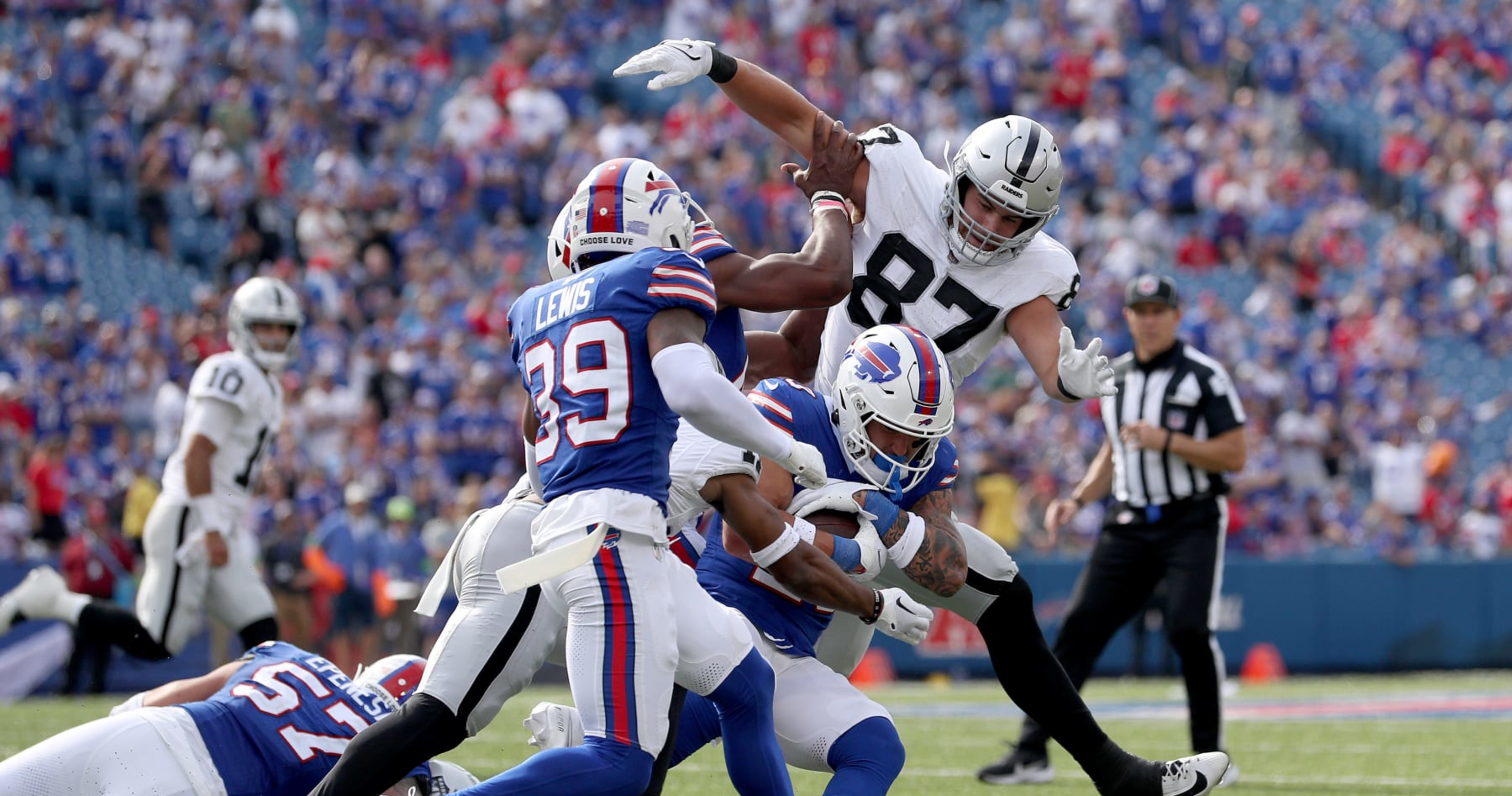 Buffalo Bills' Taylor Rapp fined for hit on Raiders' Davante Adams