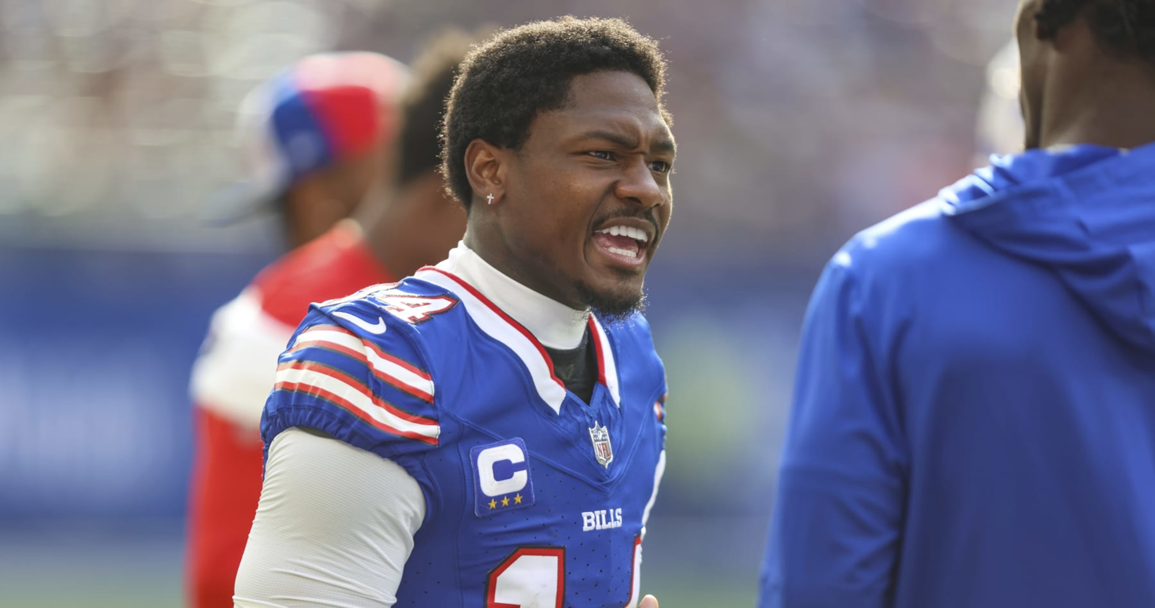 Bills' Stefon Diggs, who was frustrated with Josh Allen on