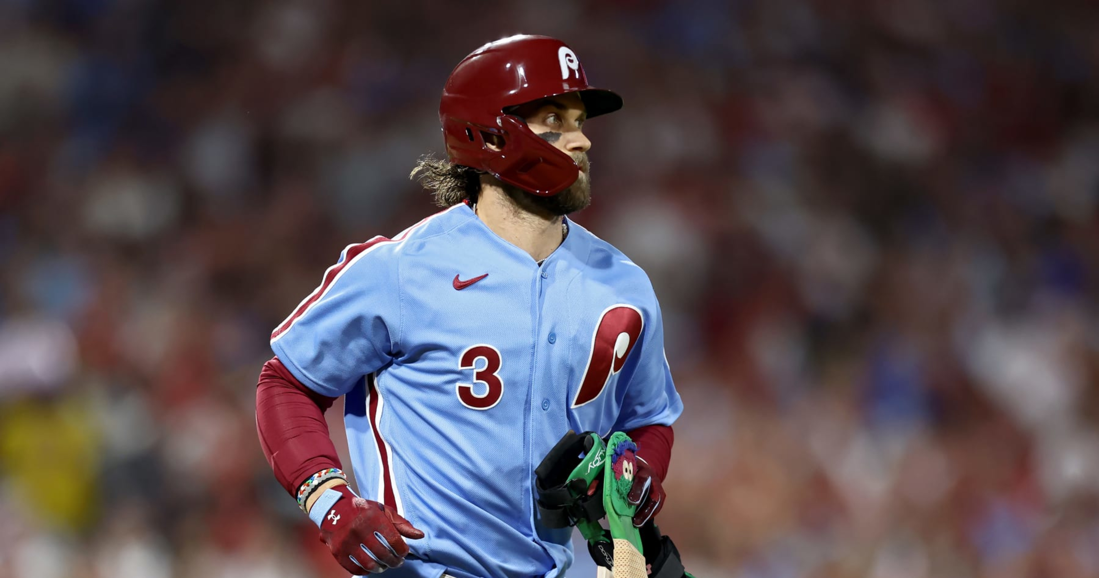 Phillies' Bryce Harper Says He's 'Fine' After Injury vs. Braves: 'Hit My  Funny Bone', News, Scores, Highlights, Stats, and Rumors