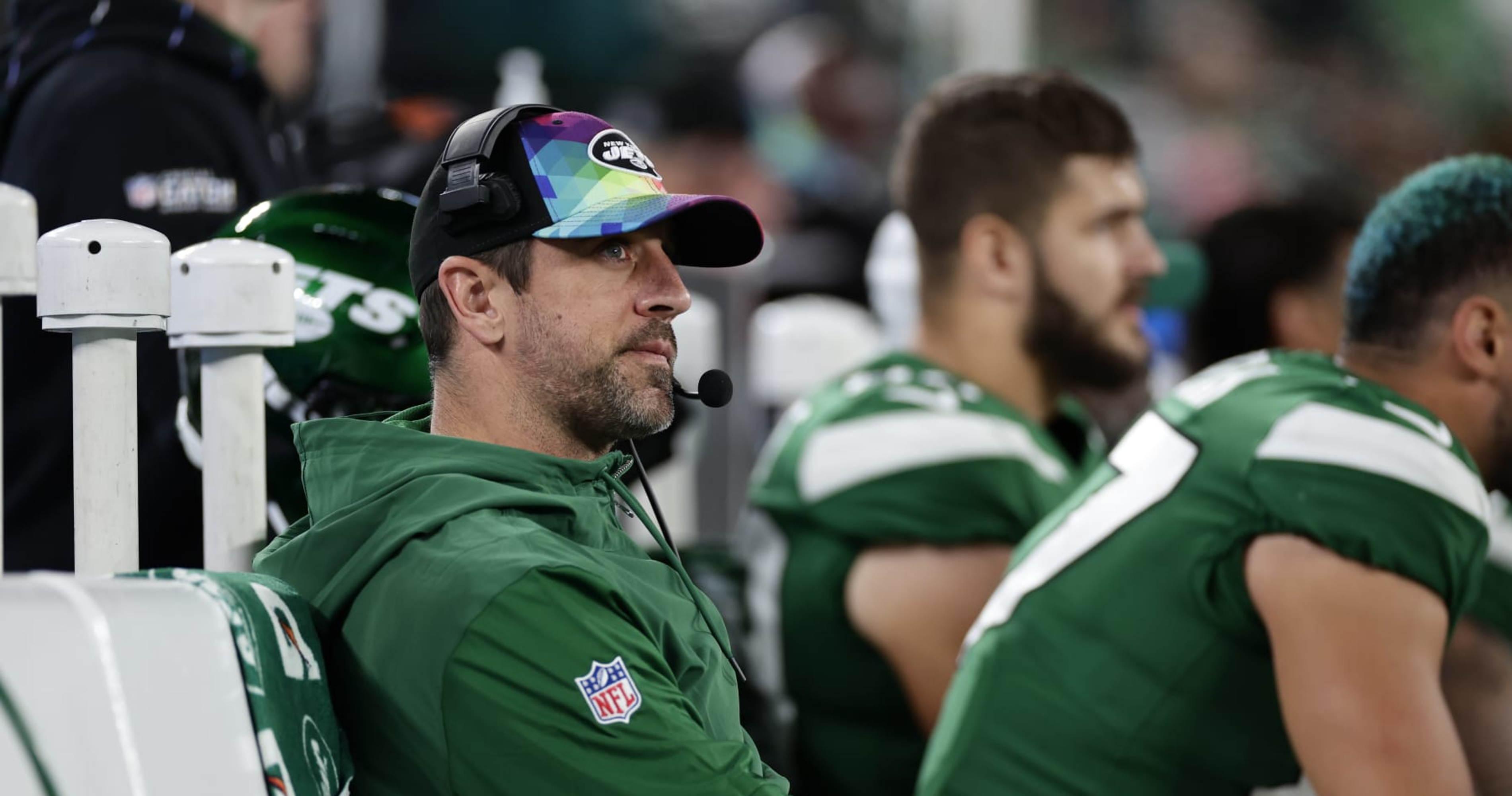 Aaron Rodgers Rumors: Jets QB Was 'Active Voice' on Headset in NYJ's Win Over Eagles