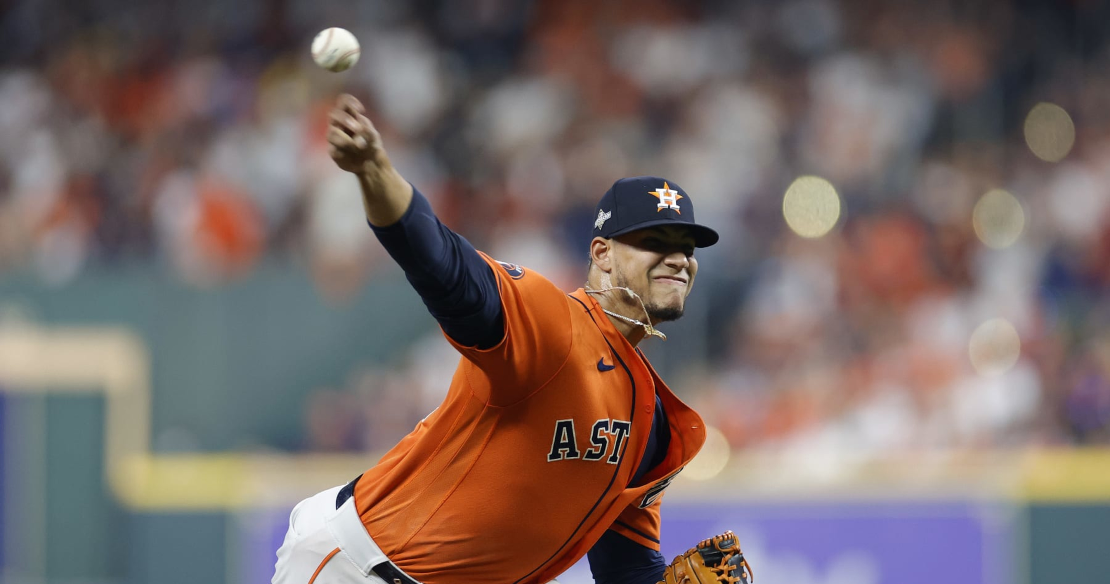 Astros' Abreu suspended two games for throwing at Rangers' Garcia
