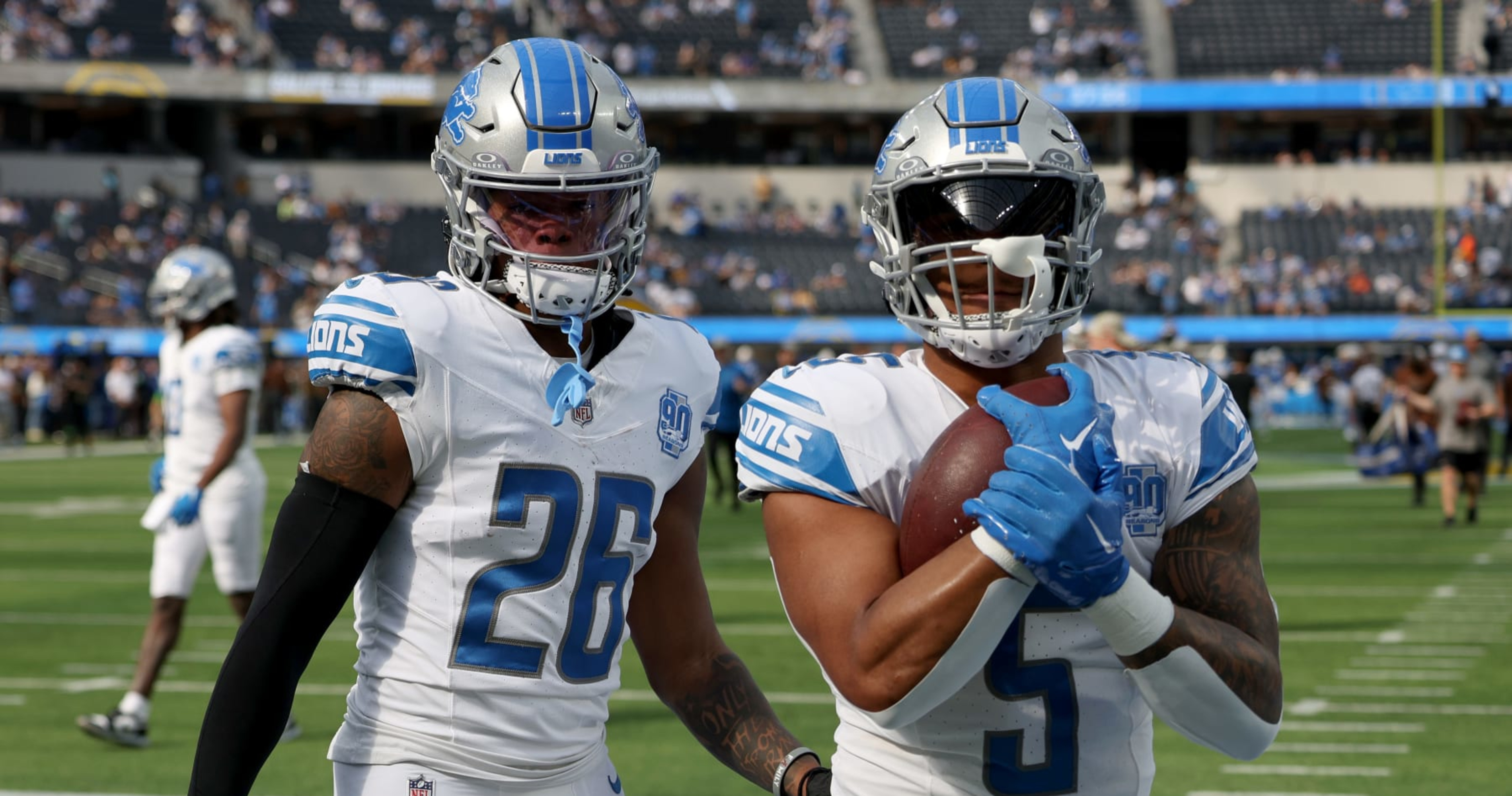 Lions' David Montgomery on Jahmyr Gibbs Usage 'We Both Know That They