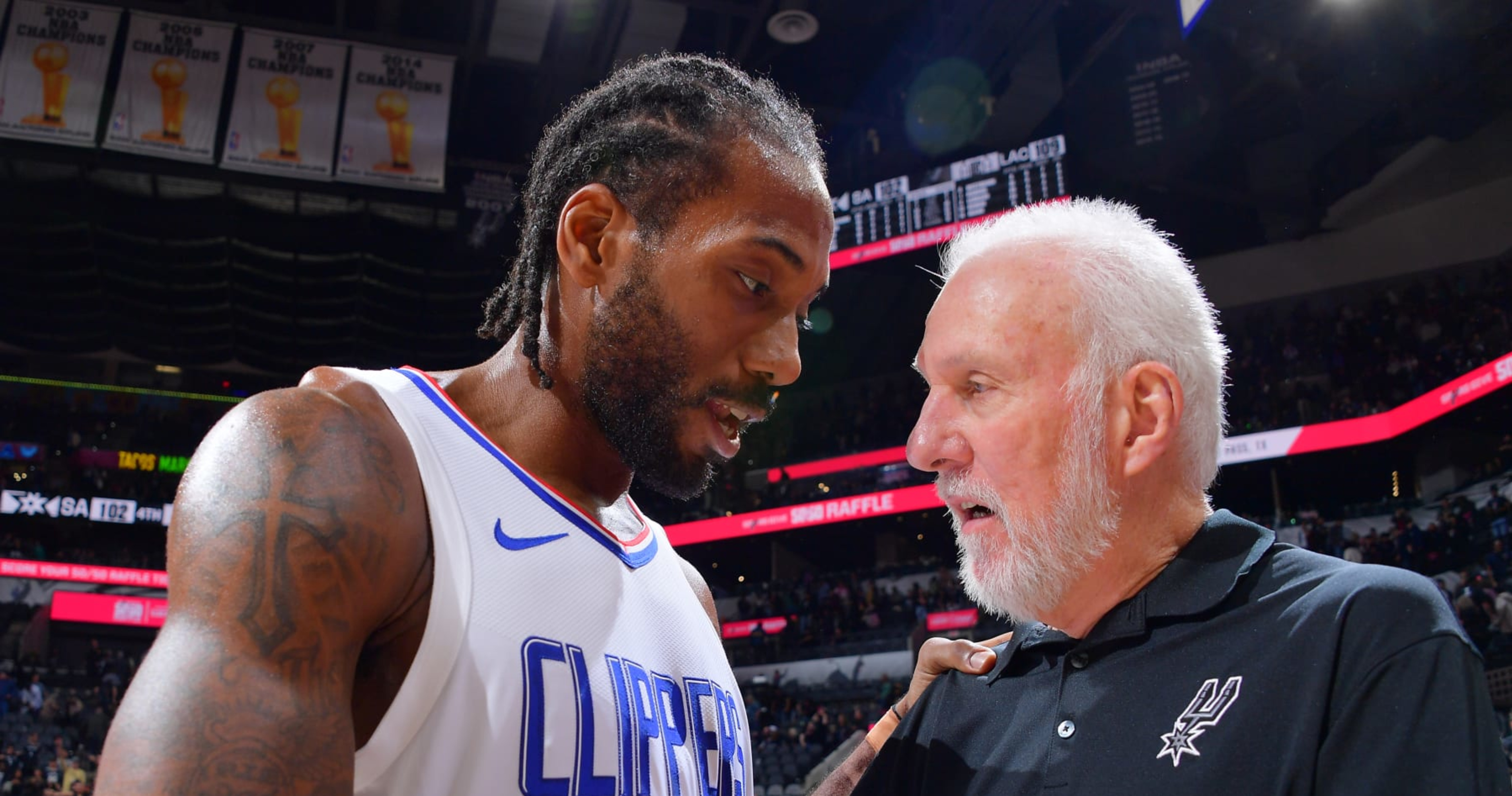 Gregg Popovich on Telling Spurs Crowd Not to Boo Kawhi: 'You Don't Poke the Bear'