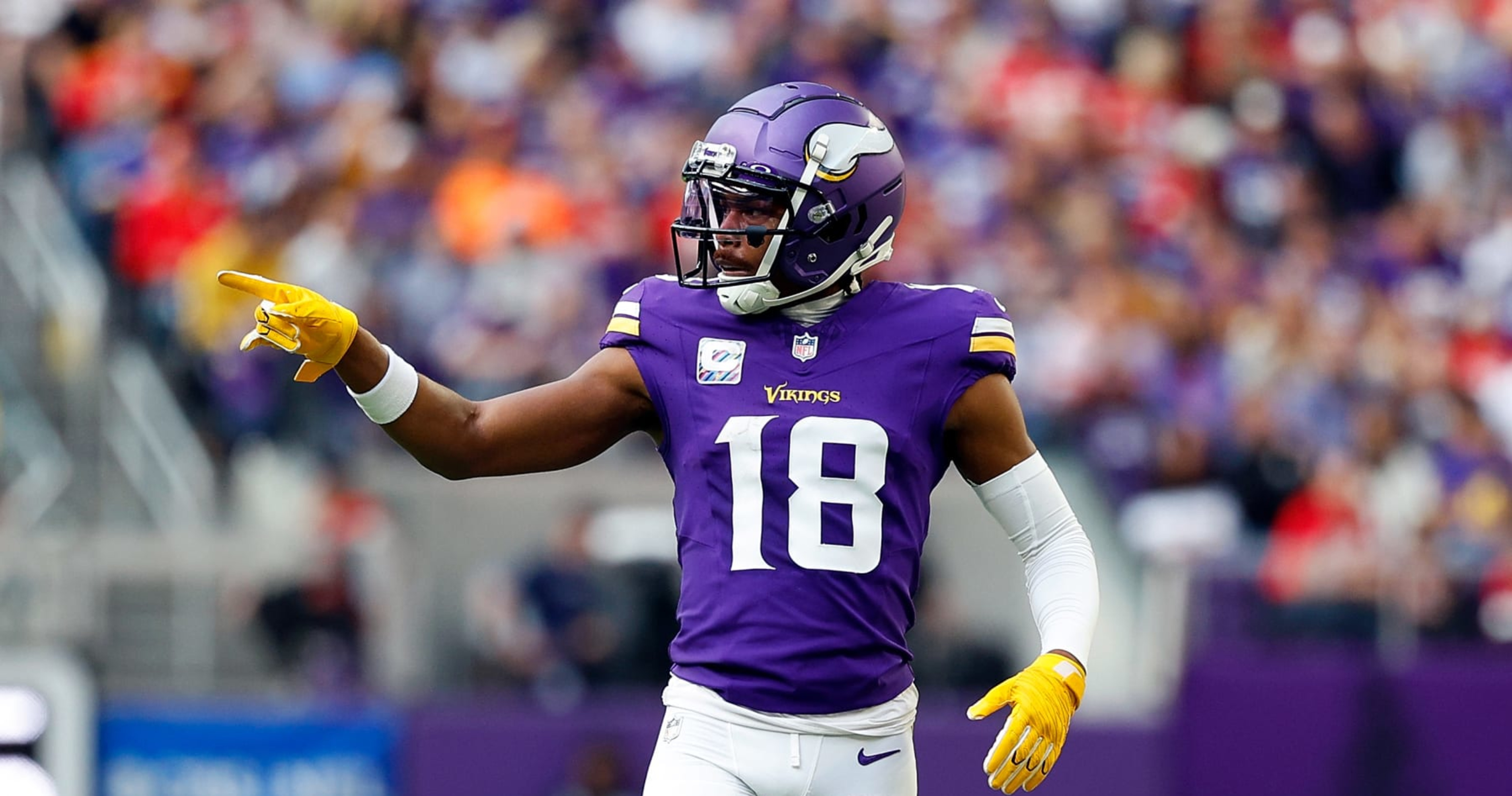 Justin Jefferson could play for the Vikings this week after a chest injury  from a hard hit