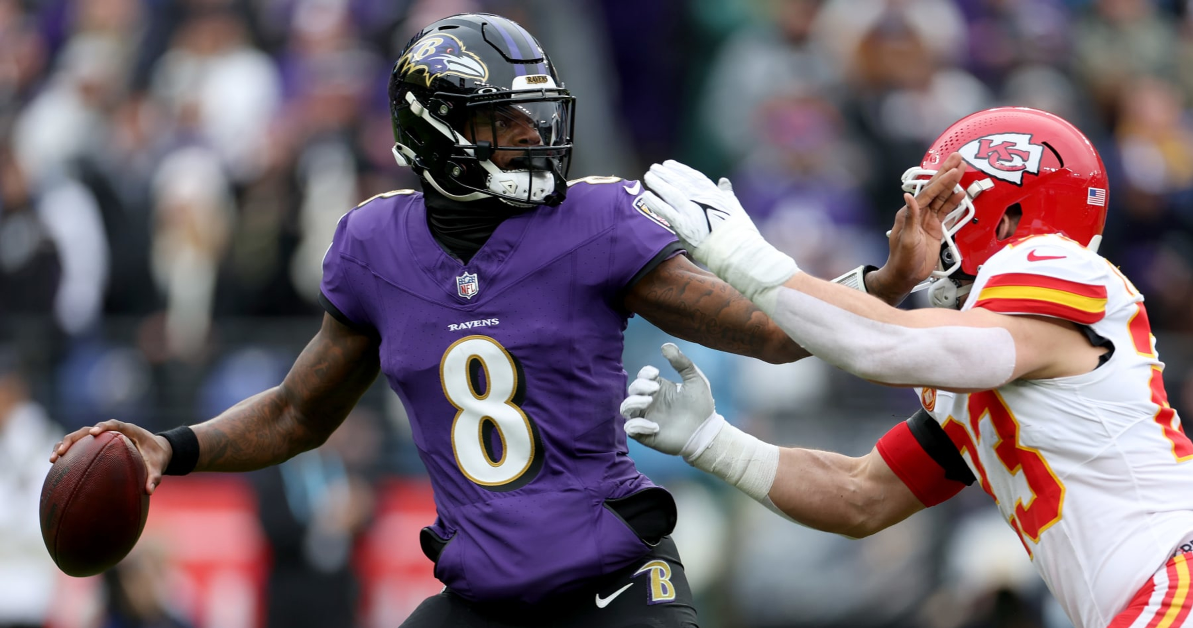 Video: Ravens' Lamar Jackson Catches Own Pass, Gains 13 Yards vs. Chiefs in  Playoffs | News, Scores, Highlights, Stats, and Rumors | Bleacher Report
