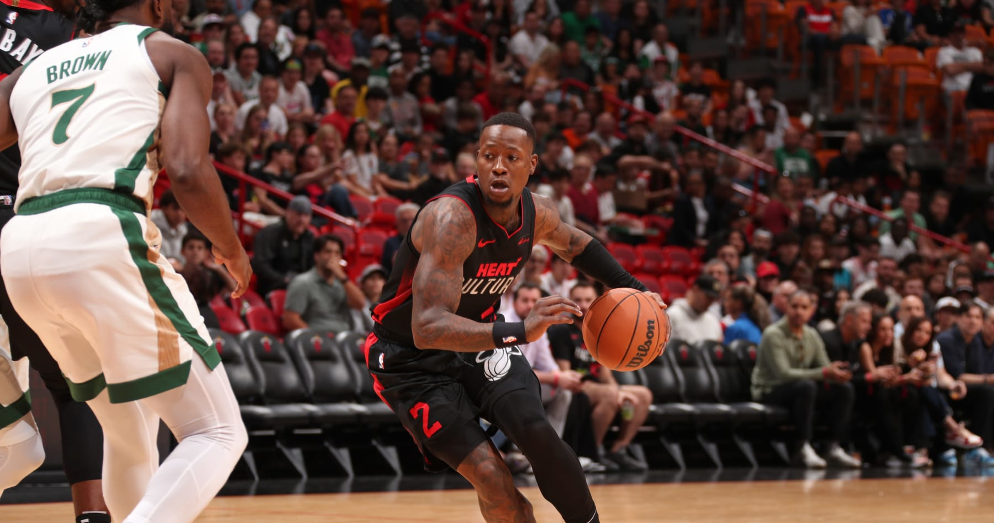 Heat's Terry Rozier Out Vs. Celtics With Apparent Leg Injury After Hard ...