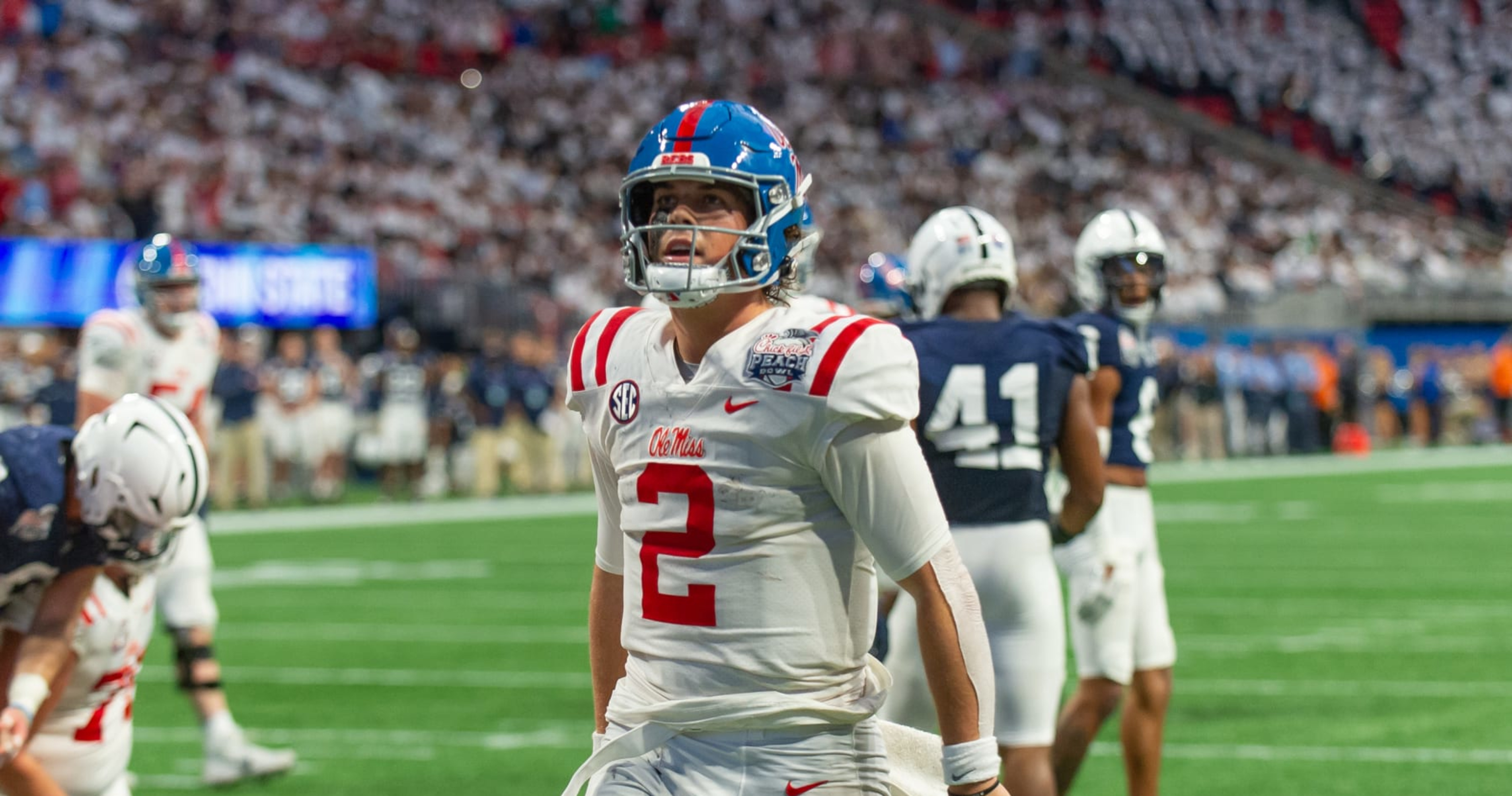 Ole Miss QB Jaxson Dart Signs NIL Deal with Private Jet Company Nicholas Air News, Scores