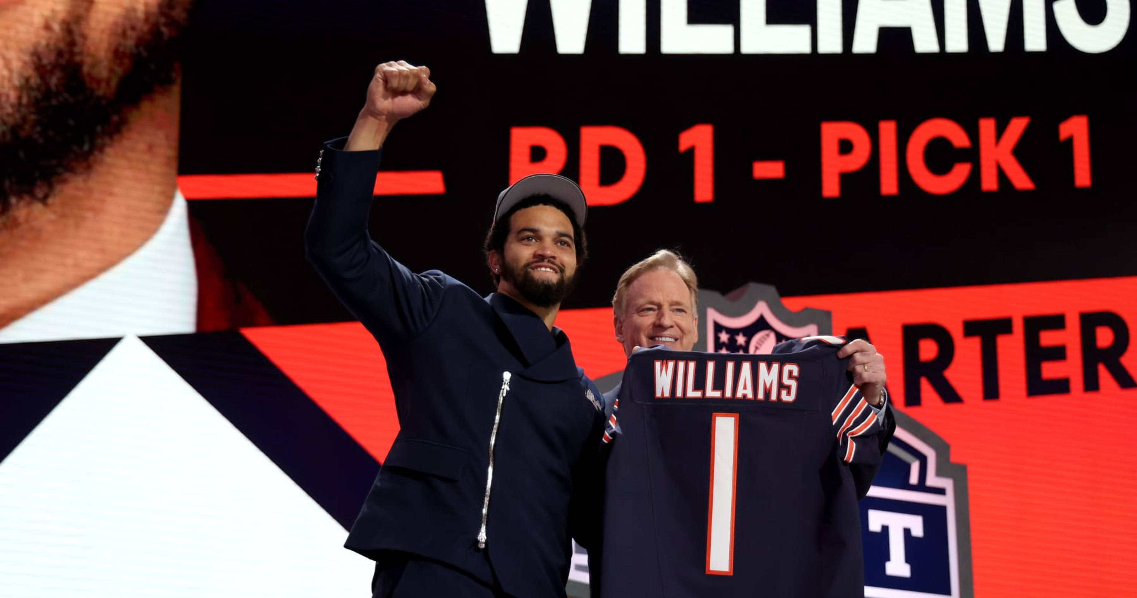 Video Caleb Williams Reacts to Being Drafted by Bears No. 1, 'I Care