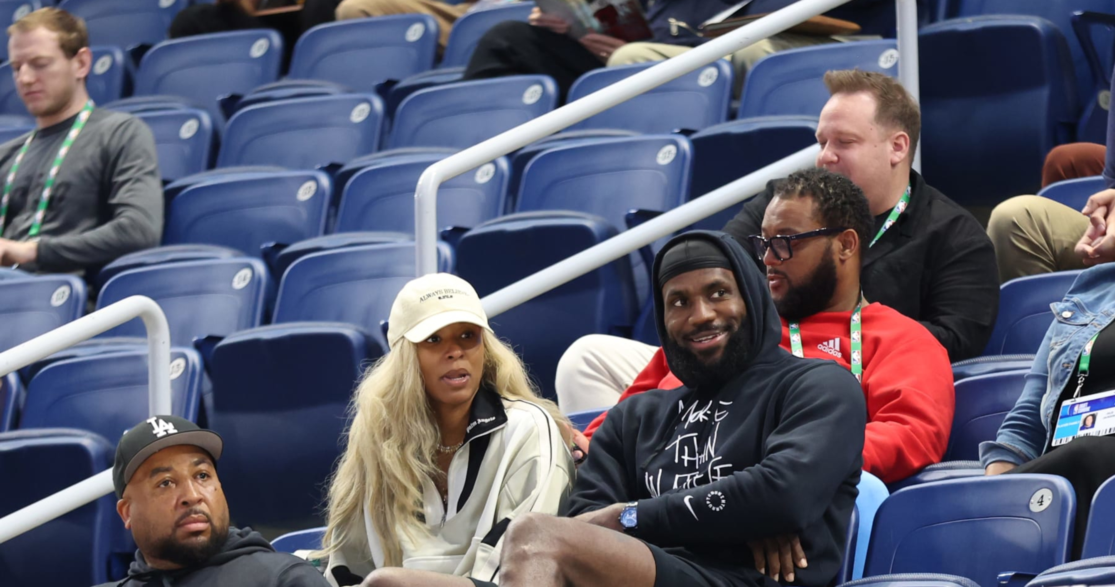 Photo: LeBron James Attends Bronny's 2nd NBA Draft Combine Scrimmage ...