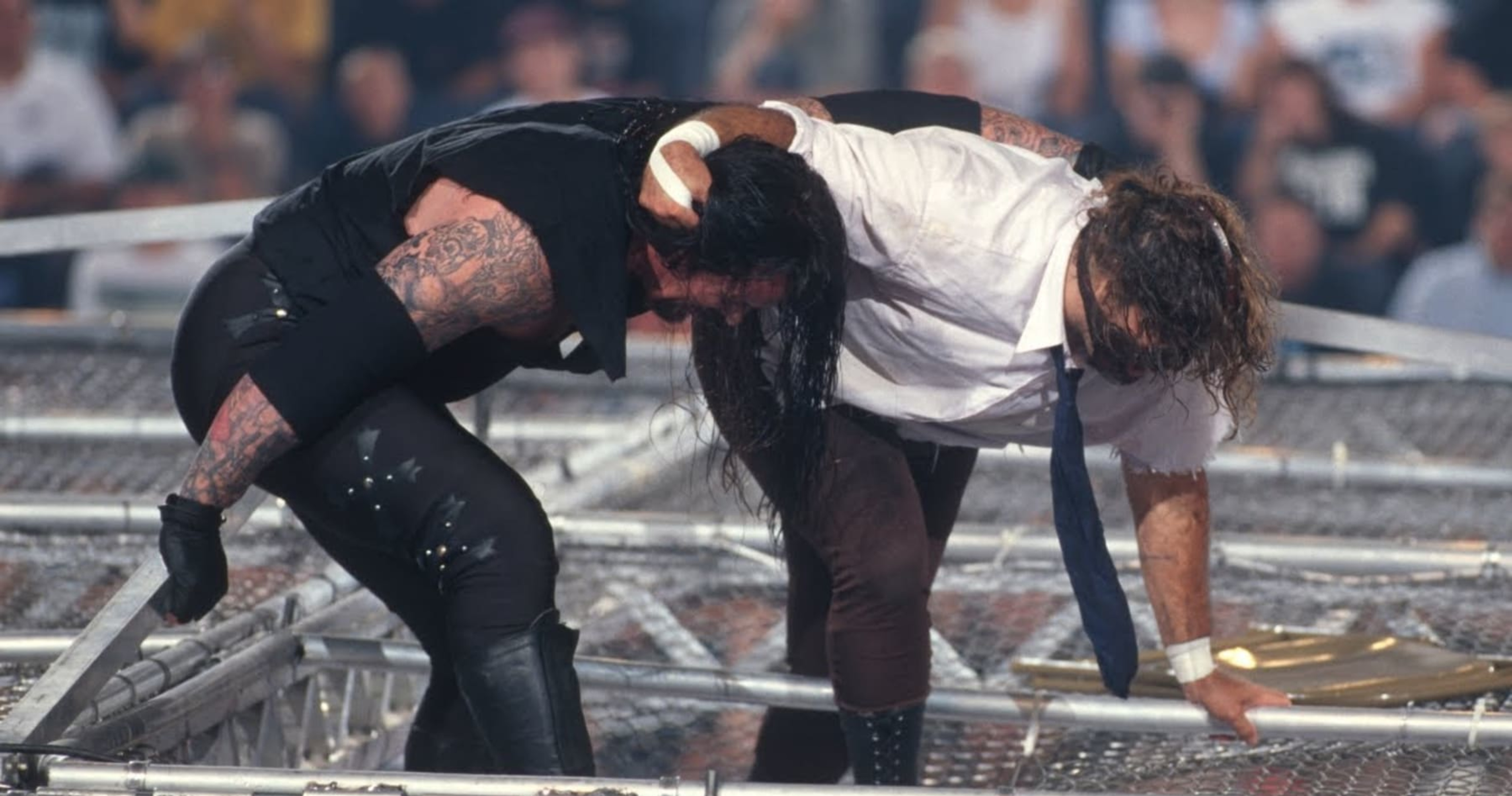 Undertaker Throws Mankind Off Hell in a Cell and Wildest Moments in WWE ...