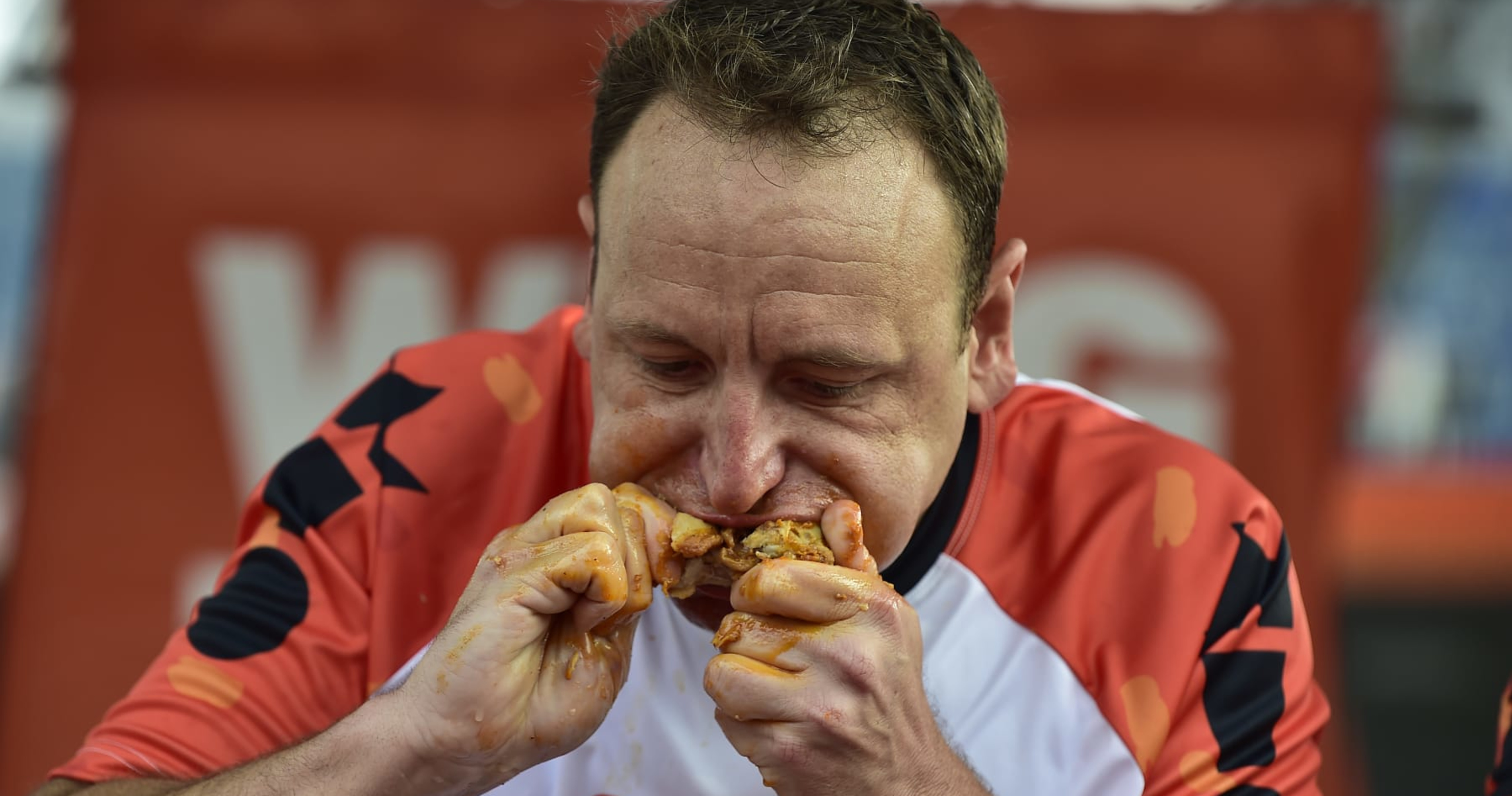 Photo: Joey Chestnut Eats 200 Boneless Wings After Challenge from ...