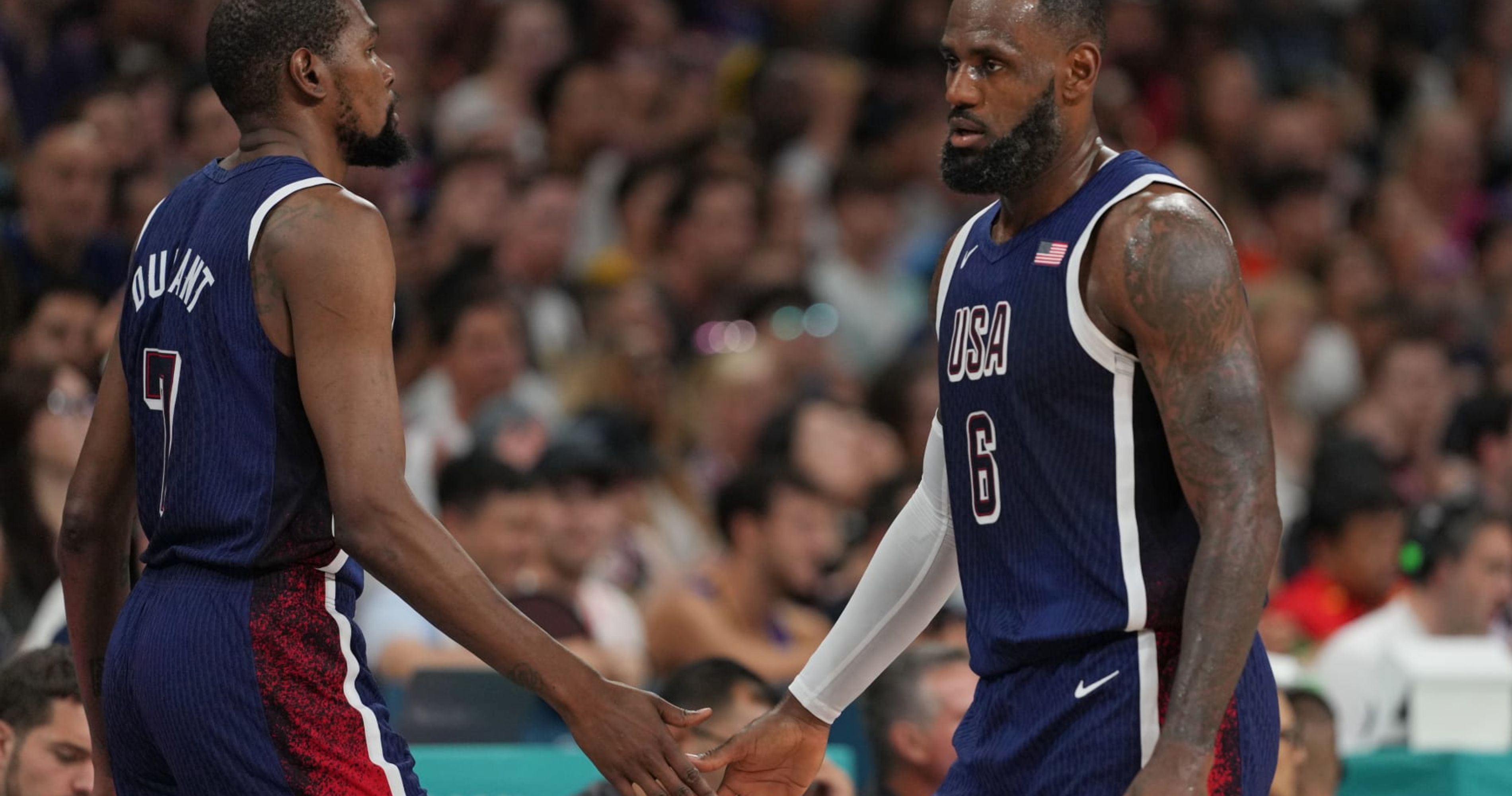 LeBron James Praises Kevin Durant as ‘Out-of-This-World’ Talent After USA vs. Serbia
