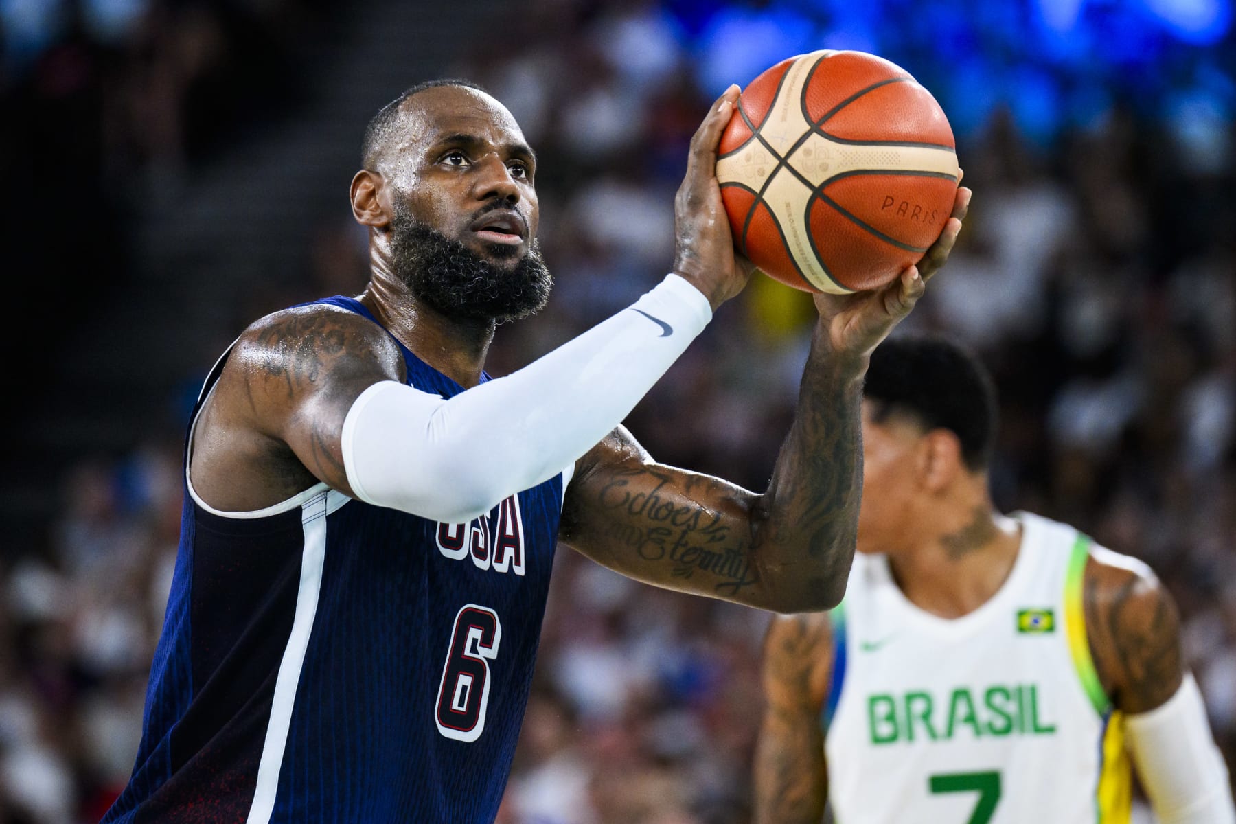 USA’s LeBron James Gets 4 Stitches After Suffering Facial Injury at Olympics