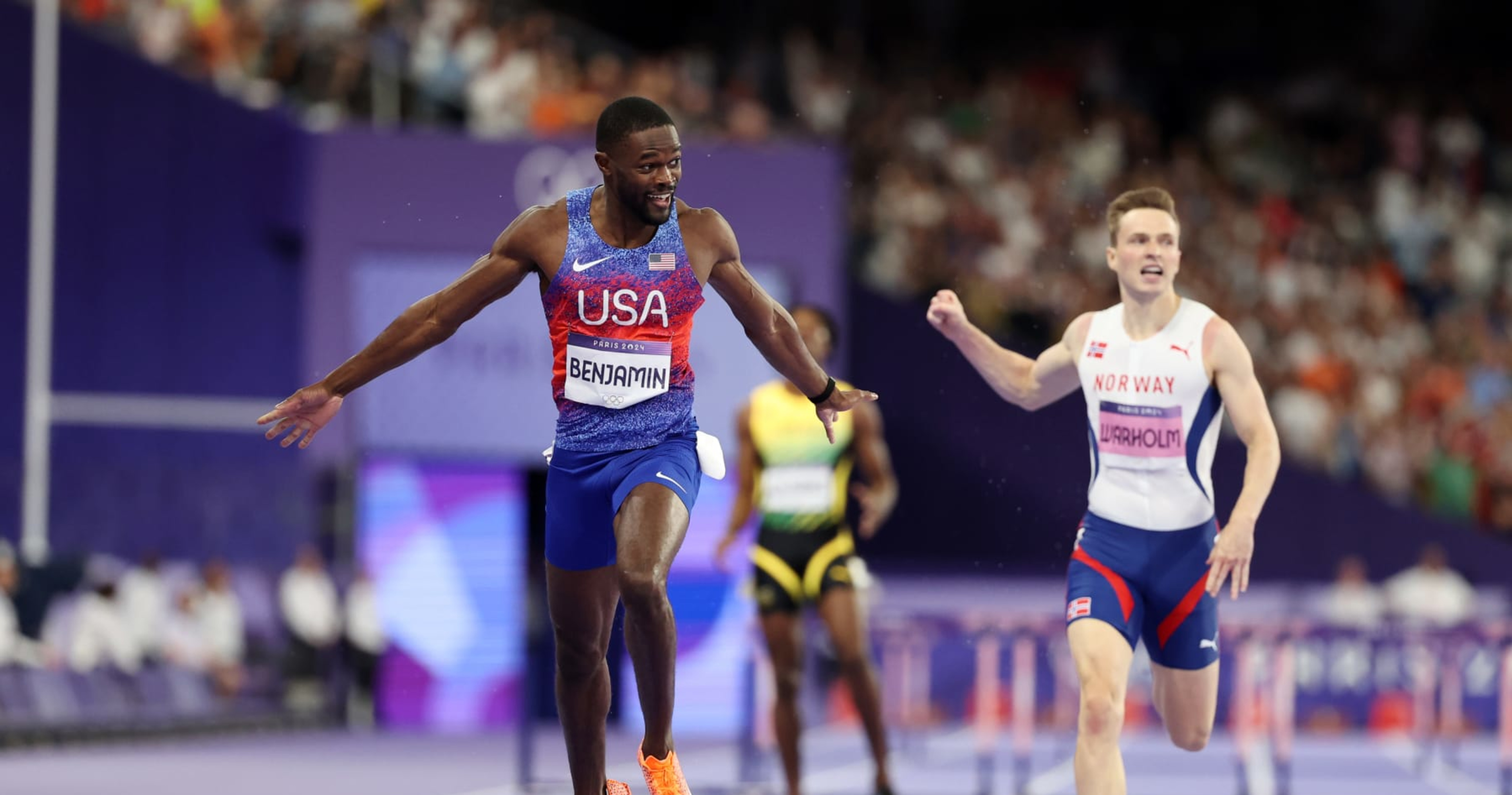 USA's Rai Benjamin Wins Gold Medal in Men's 400m Hurdles at 2024