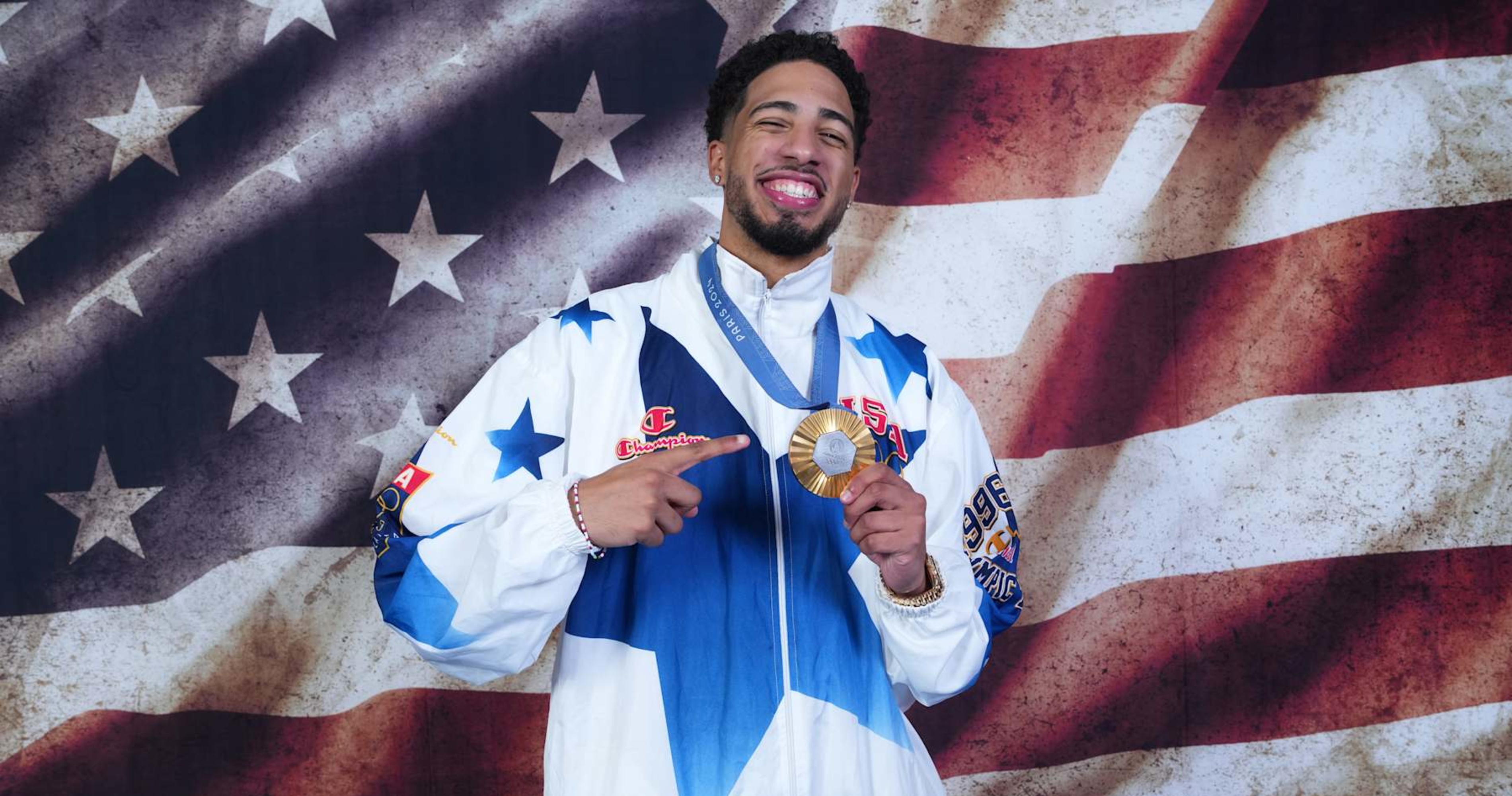 Pacers' Tyrese Haliburton poses with dog and US Olympic gold medal in viral photoshoot | News, scores, highlights, stats and rumors